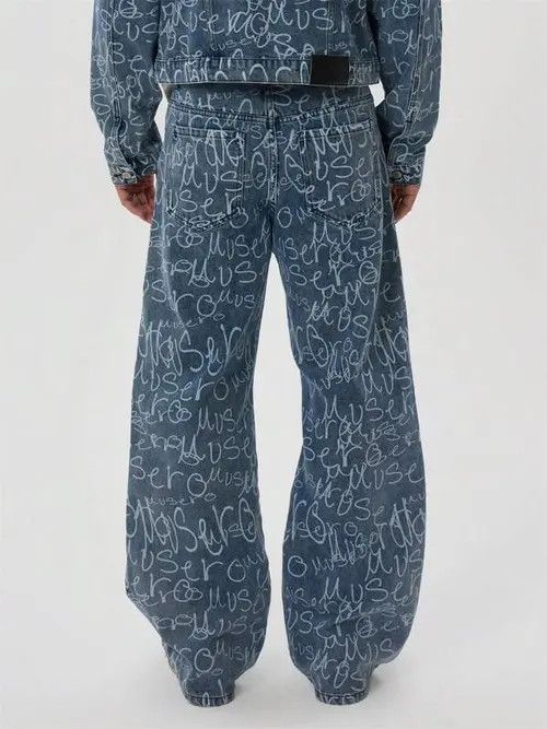 Jean Grafitti Vintage 90s Jeans Denim Size US 36 / EU 52 - 3 Thumbnail