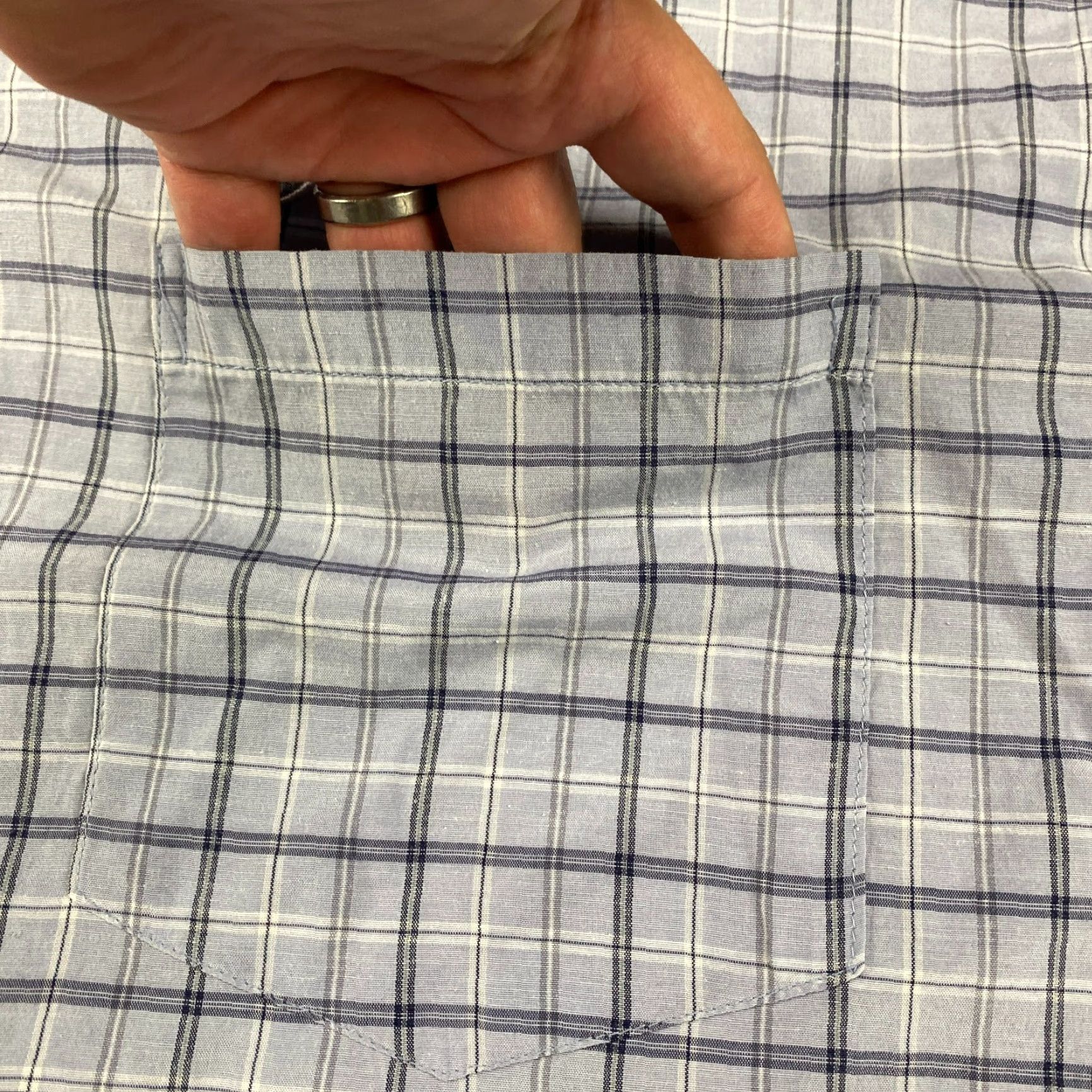 Fubu FUBU Shirt Mens 4XL Blue Plaid Urban Short Sleeve Button-Up Pocket Y2K Size US XXL / EU 58 / 5 - 4 Thumbnail