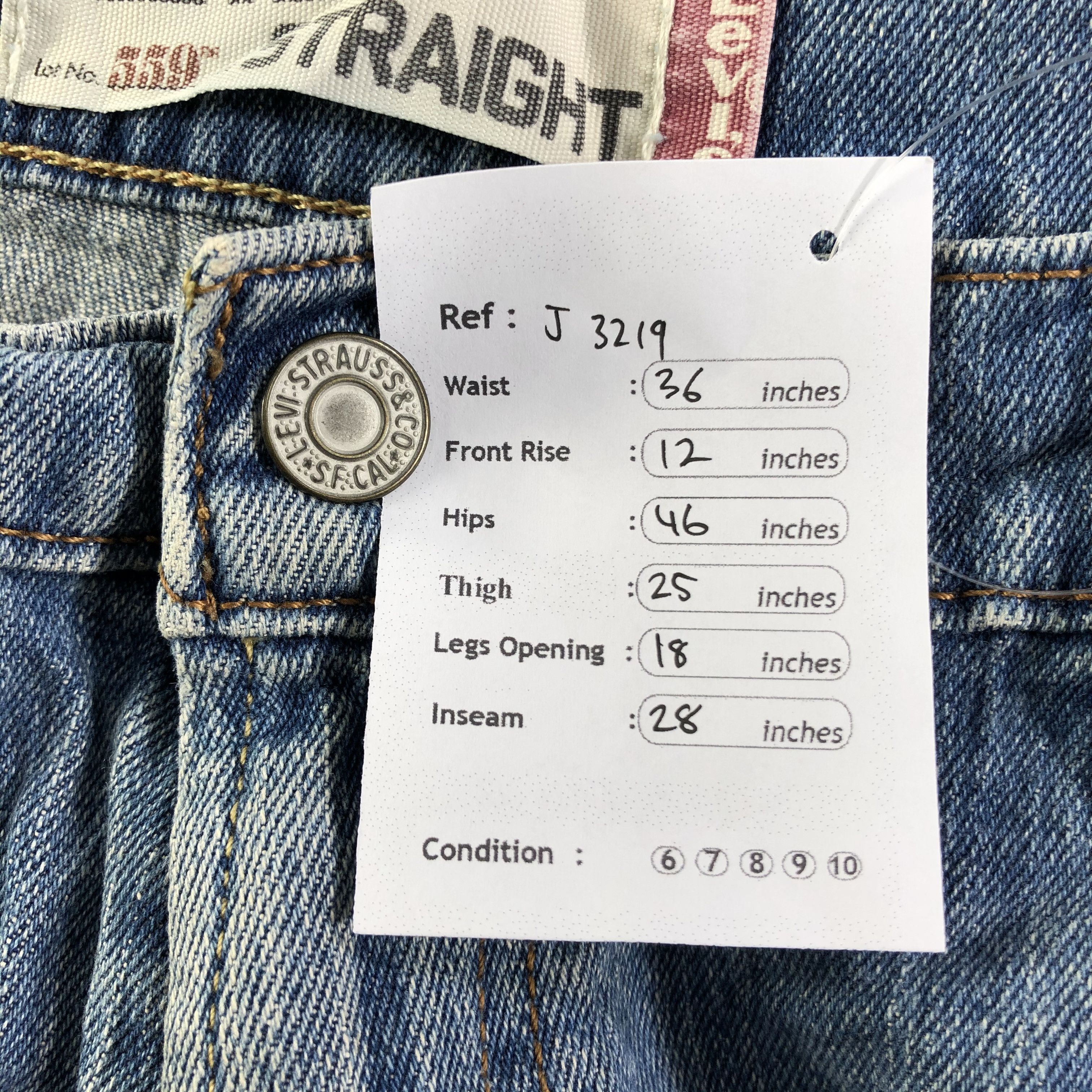 Levi's Vintage Blue Wash Levis 559 Jeans-J3219 Size US 36 / EU 52 - 12 Thumbnail