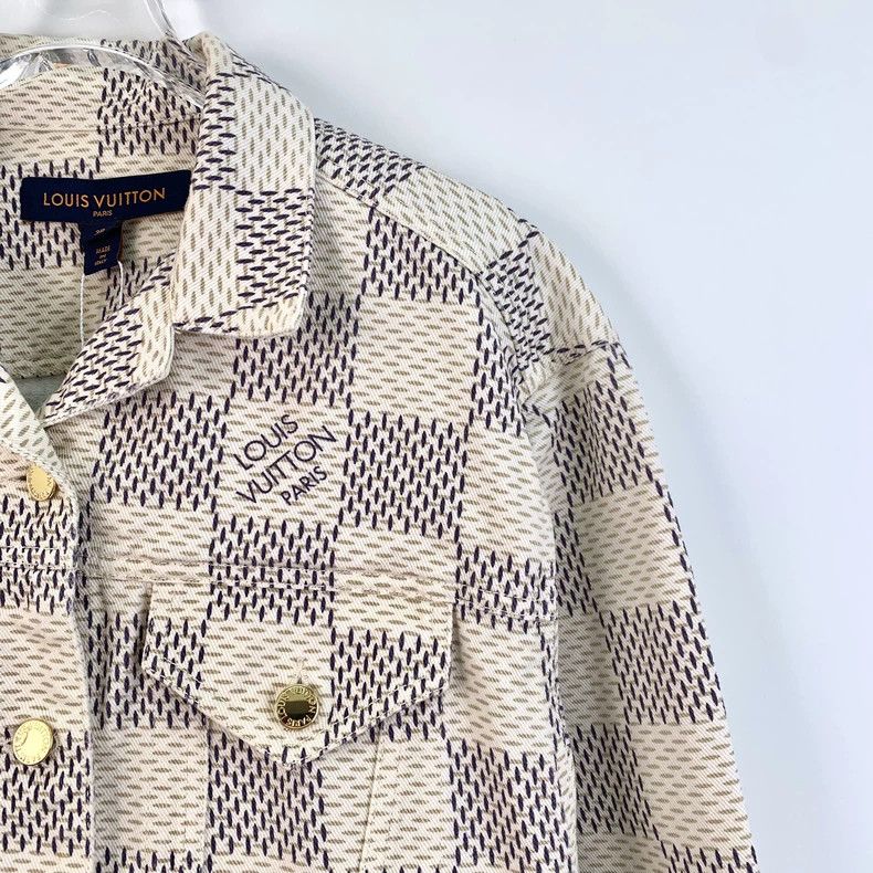 Louis Vuitton Louis Vuitton 22 color-block cotton checkerboard lapel sin Size XS / US 0-2 / IT 36-38 - 3 Thumbnail