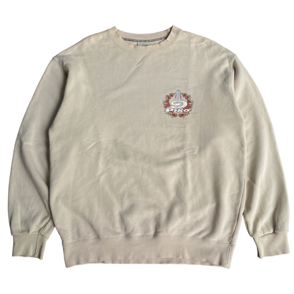 Vintage Vintage 90s Piko Surfboard Beige Sweatshirt Medium Size US M / EU 48-50 / 2 - 2 Thumbnail
