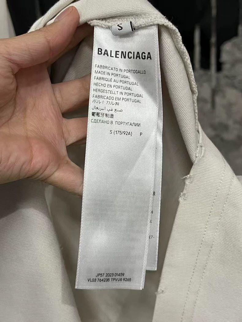 Balenciaga Balenciaga Blue White Sports Short Sleeve Shirt-2505 Size US S / EU 44-46 / 1 - 7 Thumbnail