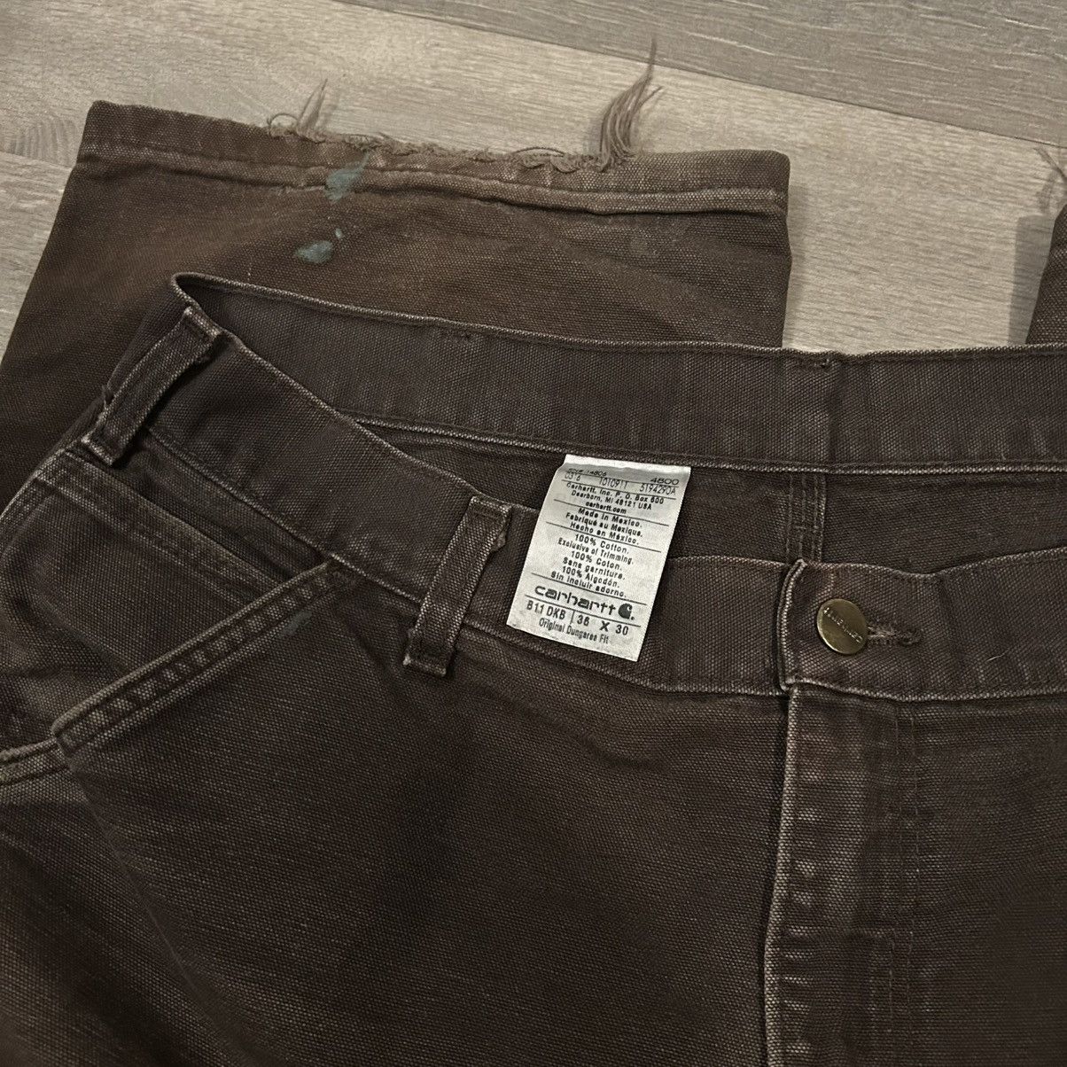 Carhartt × Vintage Vintage brown carhartt pants Size US 36 / EU 52 - 4 Thumbnail