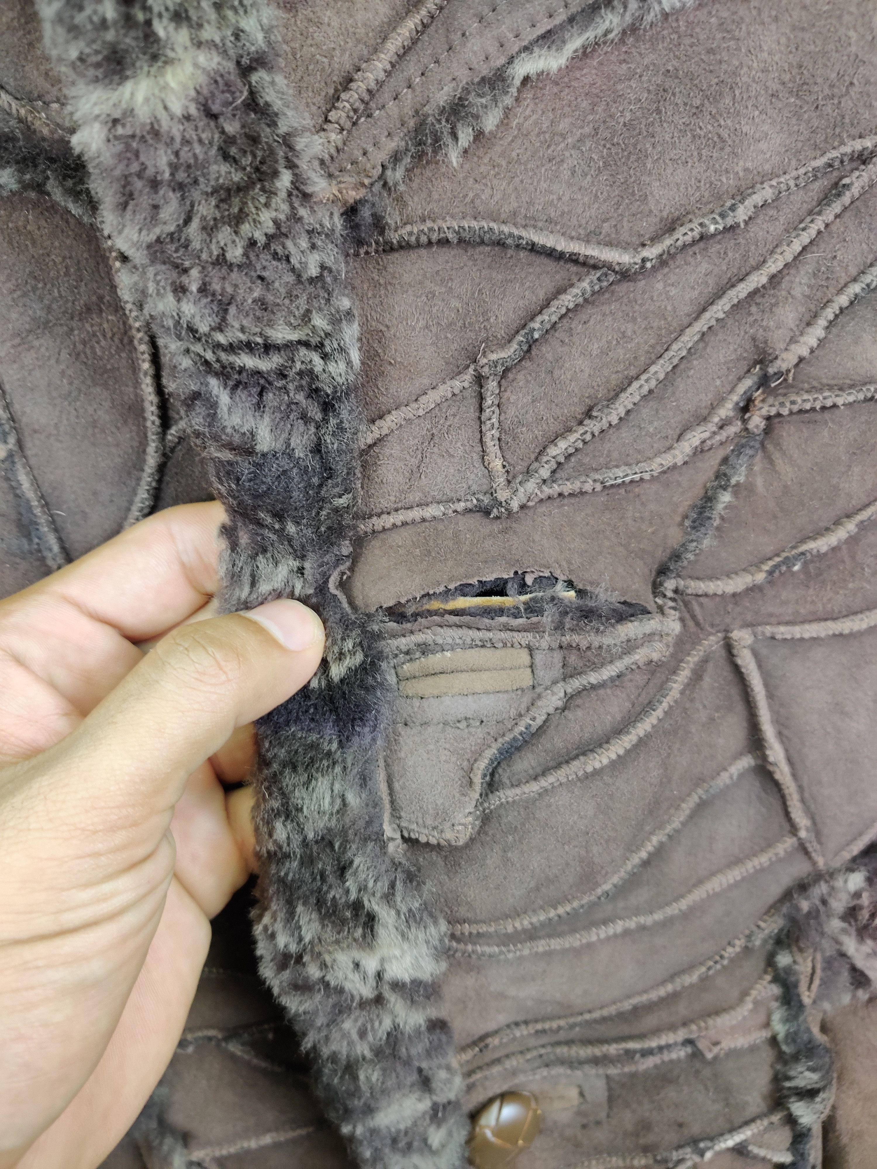Avirex Vintage Avirex Patchwork Shearling Sheepskin Leather Coat Size US L / EU 52-54 / 3 - 9 Thumbnail