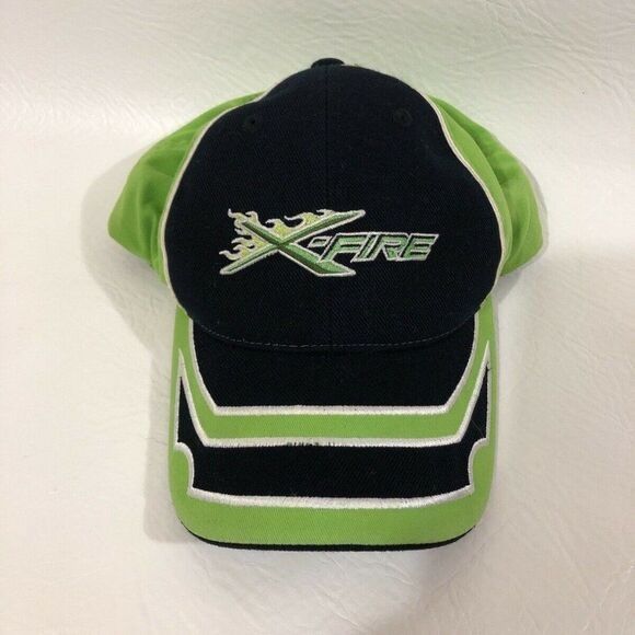 Other Arctic Cat X-Fire Ball Cap Neon Green Black Adjustable Embro Size ONE SIZE - 9 Thumbnail