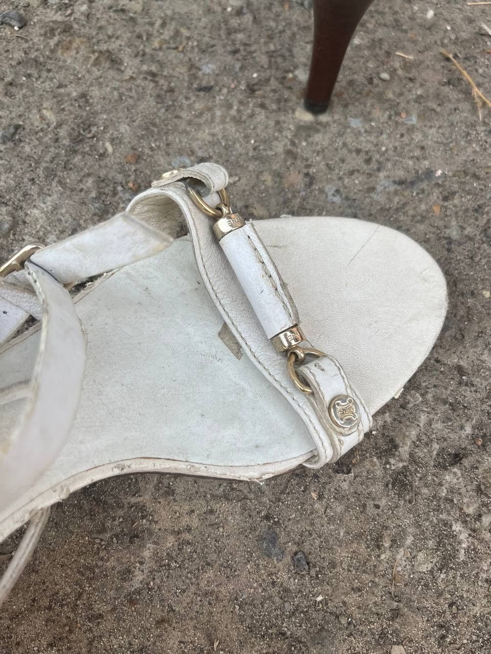 Celine Vintage Celine Leather Faded Sandals Heels Size US 9 / IT 39 - 6 Thumbnail