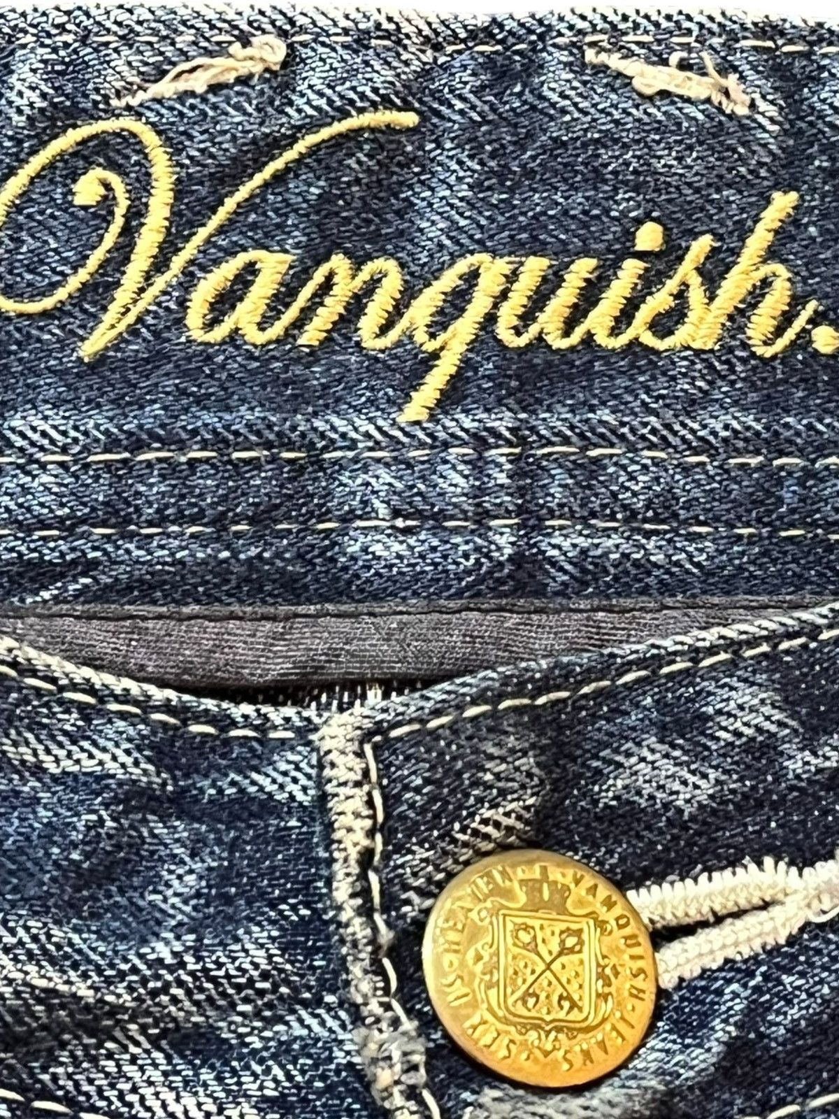 Vanquish Vintage Vanquish Mudwash Faded Whiskers Distressed Denim Size US 31 - 5 Thumbnail