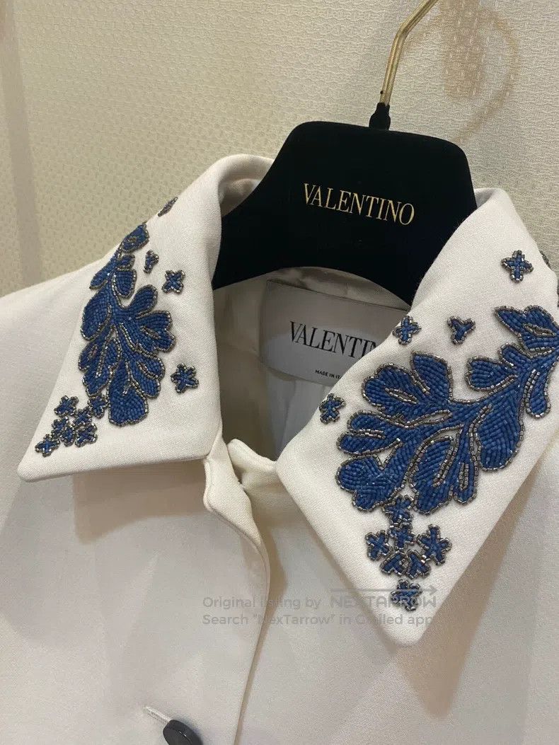 Valentino Valentino Blue studded beaded collar Size L / US 10 / IT 46 - 2 Thumbnail