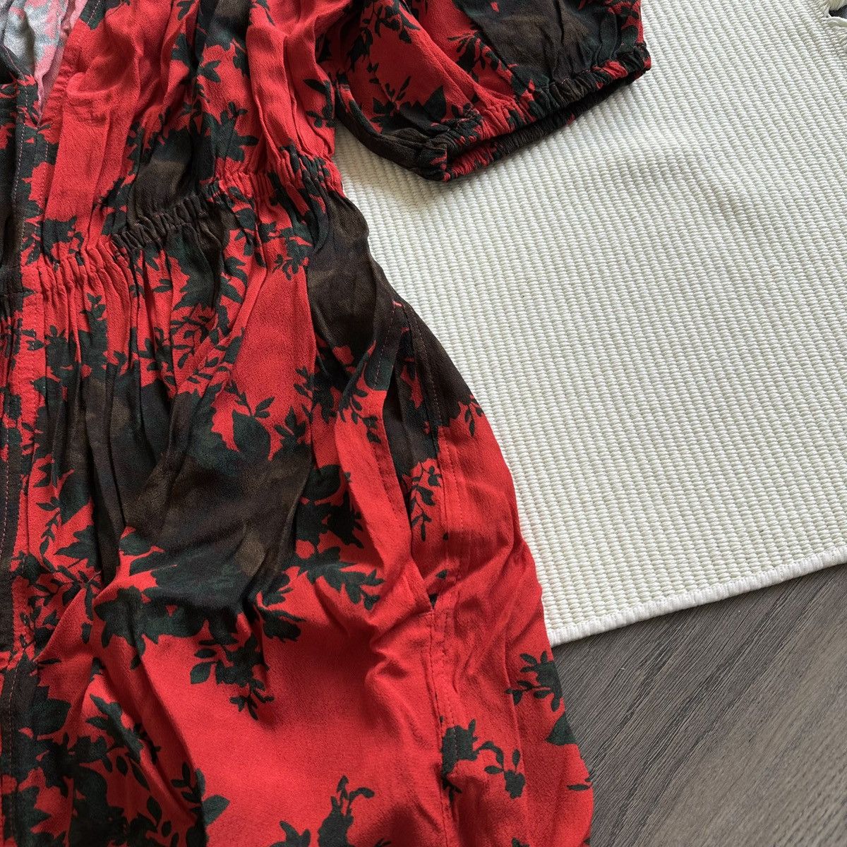 Ganni GANNI EcoVero V-Neck Printed Crepe Mini Dress high risk red Size S / US 4 / IT 40 - 3 Thumbnail