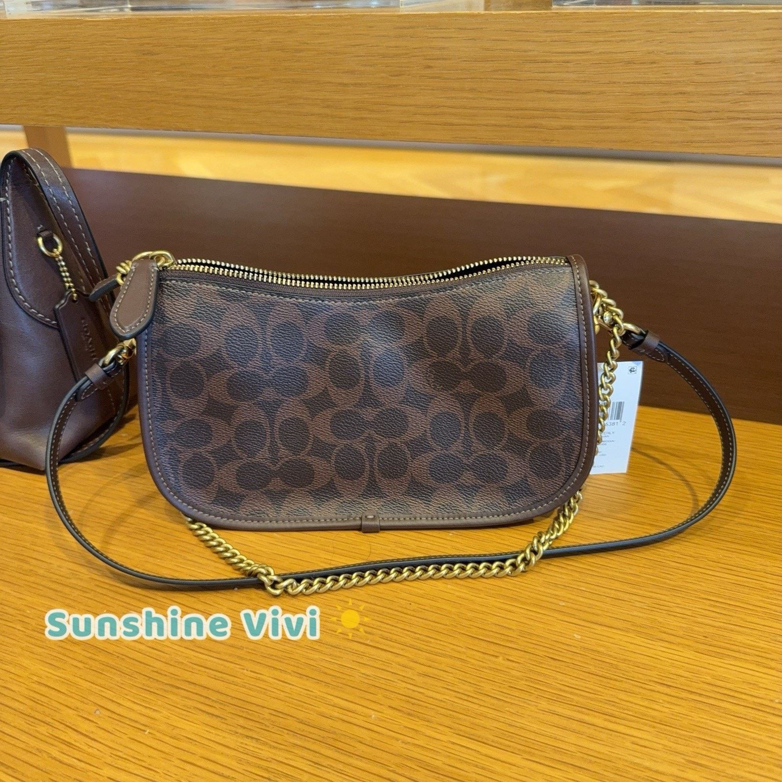 Coach NWT COACH Waverly Bag Shoulder Bag CCC38 Brass/Maple Size ONE SIZE - 5 Thumbnail