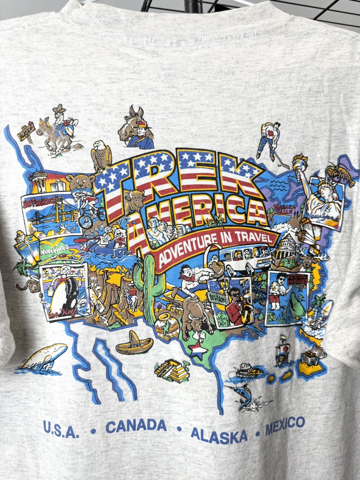 Vintage 1990’s Rare! Vintage Trek America Adventure Oneita T Shirt Size US L / EU 52-54 / 3 - 7 Thumbnail