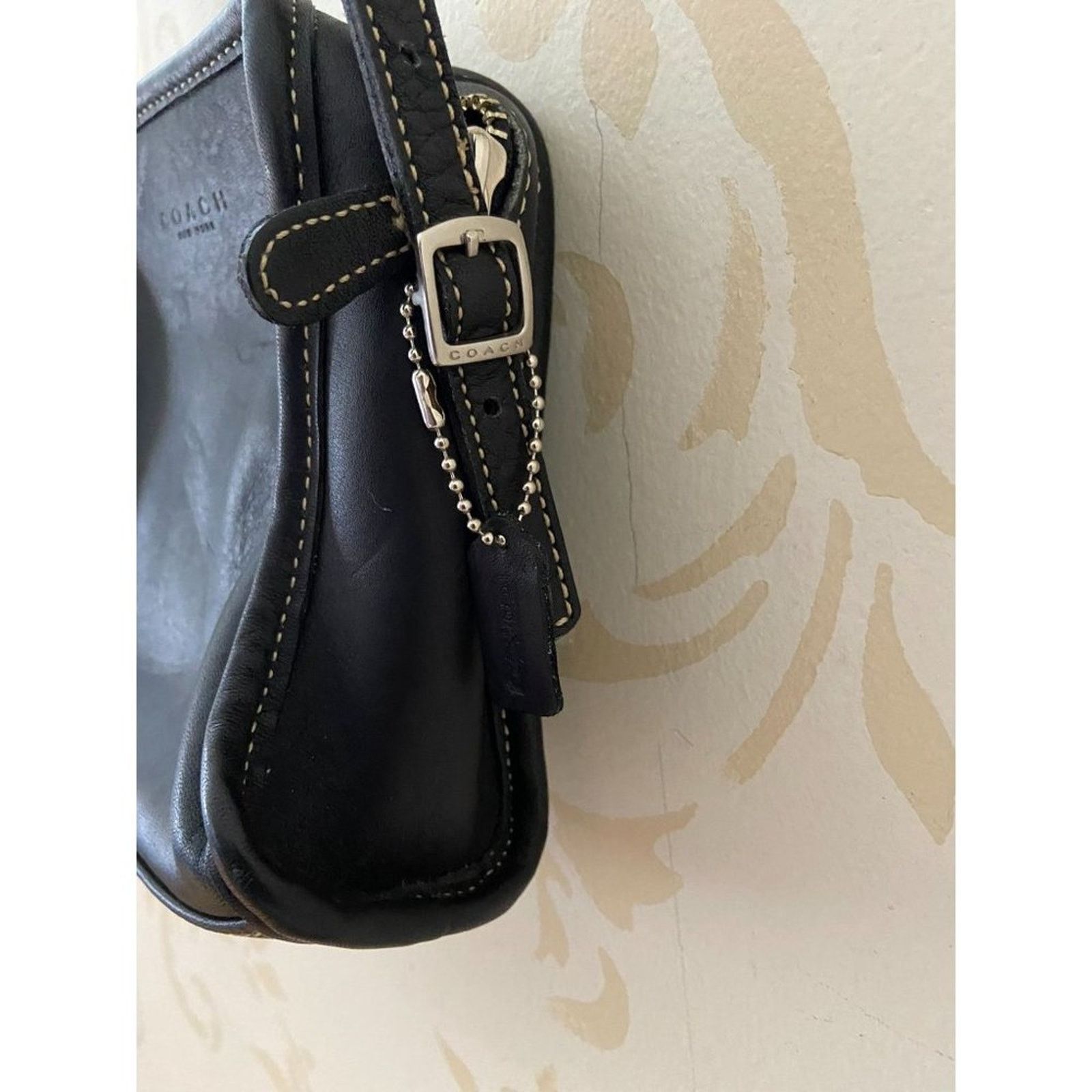 Coach Coach Black 100% Leather Square Crossbody Handbag Size ONE SIZE - 2 Thumbnail