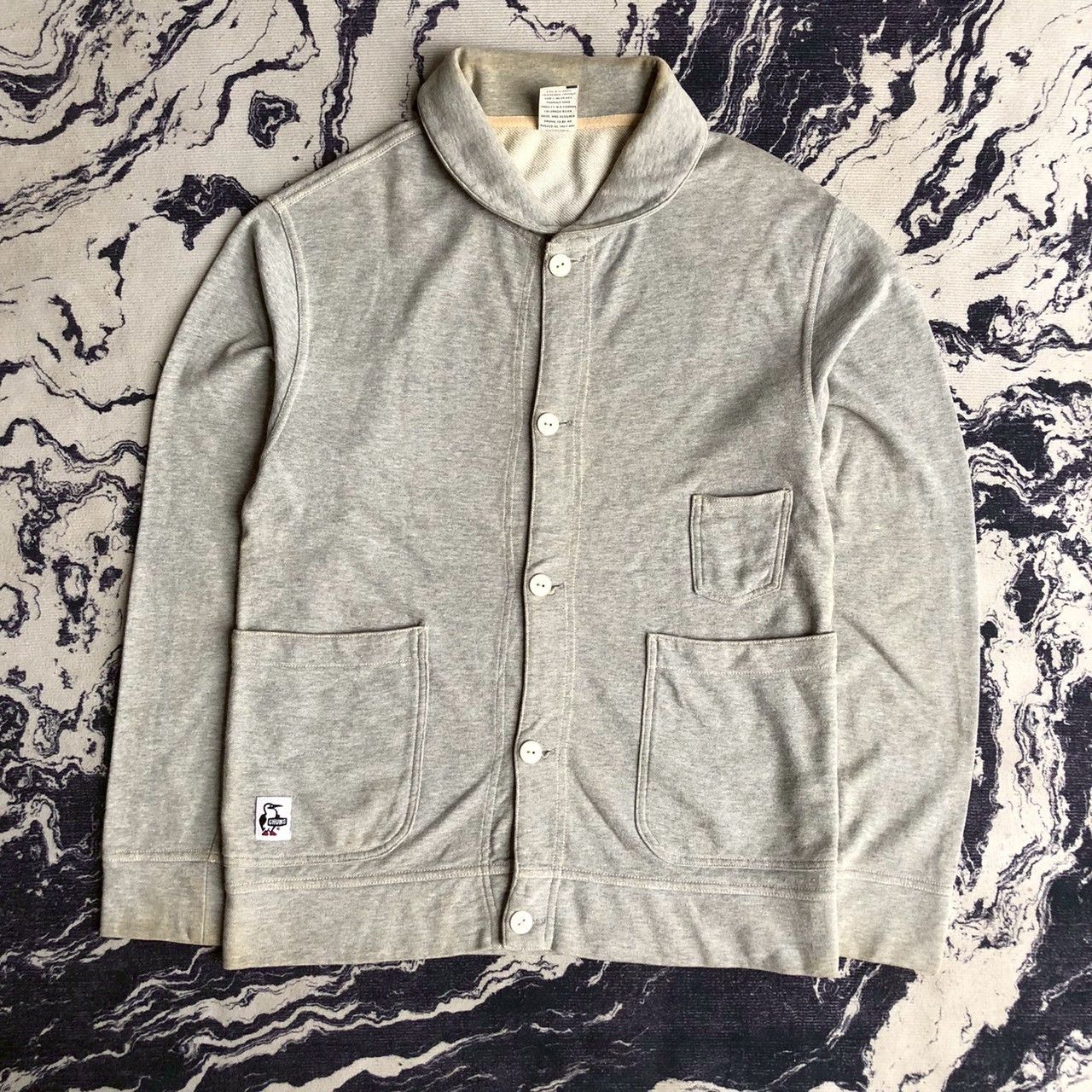 Chums Vintage CHUMS Grey Sweat Cardigan Button Jacket Size US S / EU 44-46 / 1 - 2 Thumbnail
