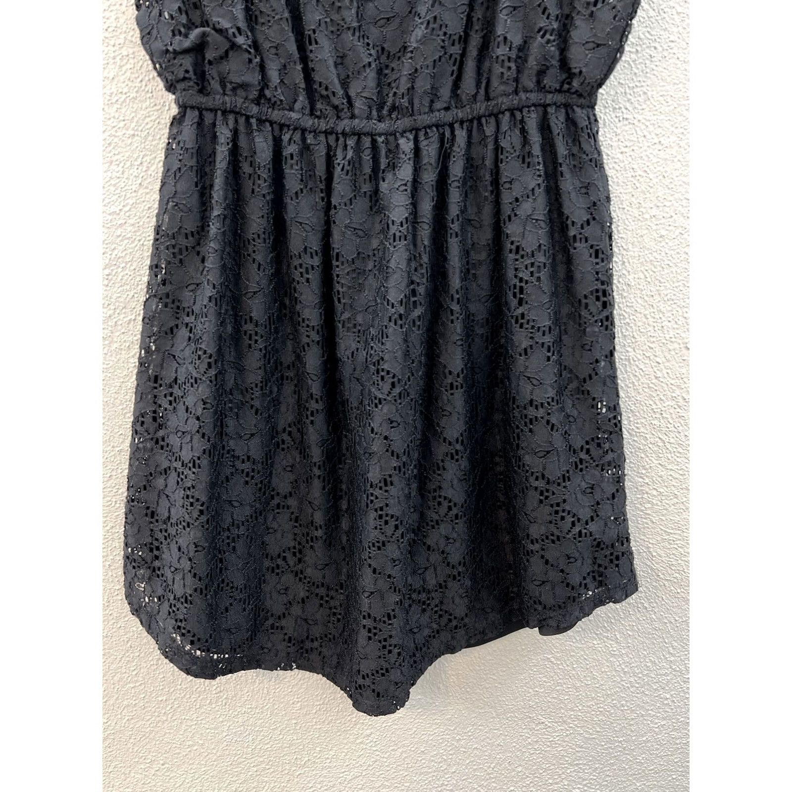 Vintage Juniors Xhilaration Dress Sleeveless Black Lacy Small Spaghetti Strap Sundress Short Party/Cocktail Casual Womens XS/Adult? Size S / US 4 / IT 40 - 4 Thumbnail