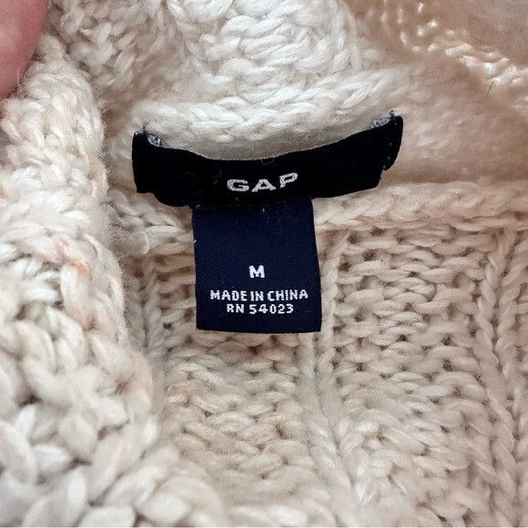 Gap Vintage 2006 GAP Women's Oatmeal Beige Turtleneck Sweater | Size S / US 4 / IT 40 - 5 Thumbnail