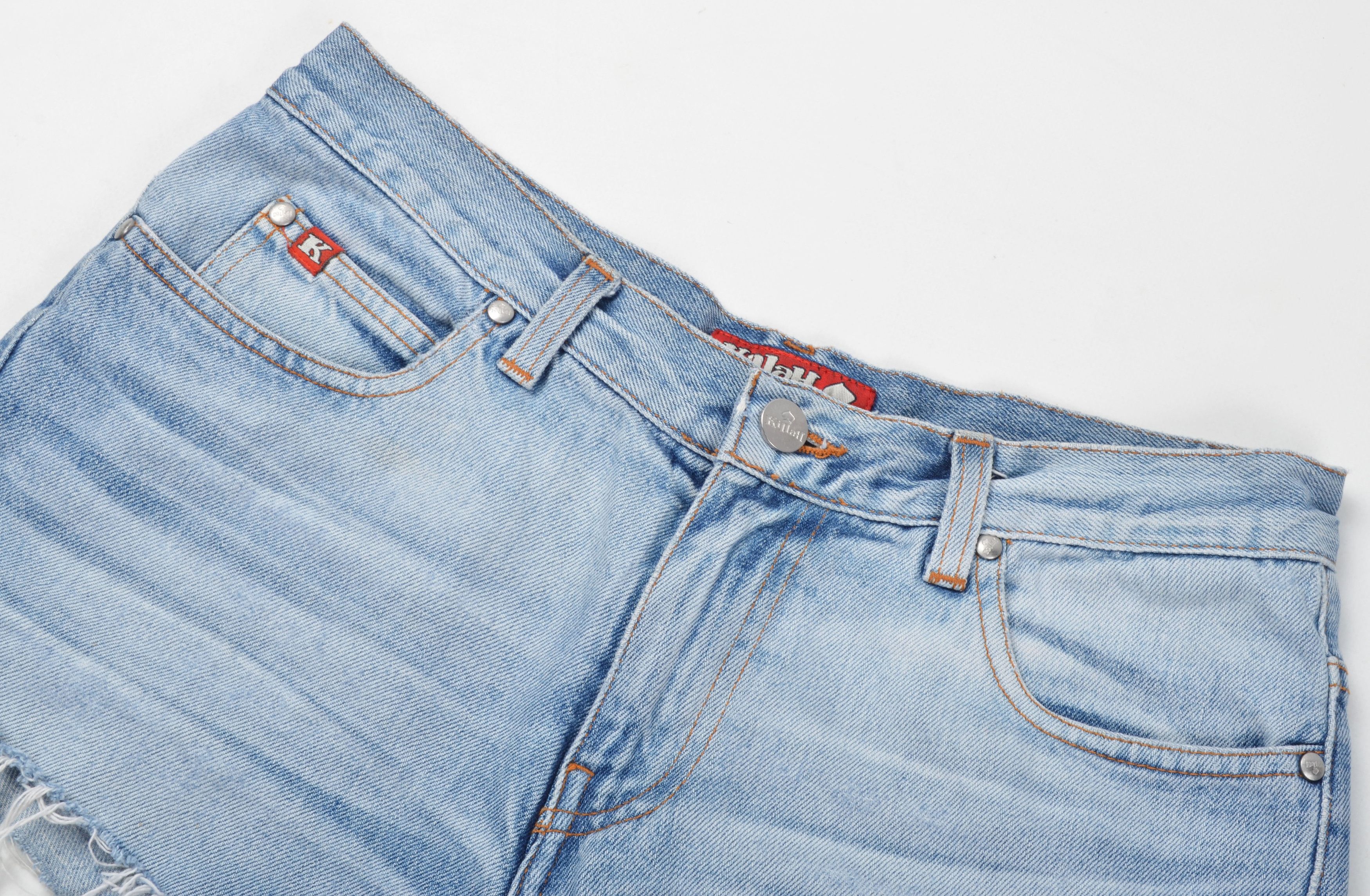 Miss Sixty Killah by Miss Sixty Y2K Cut Off Blue Mini Denim Shorts Size 28" / US 6 / IT 42 - 4 Thumbnail