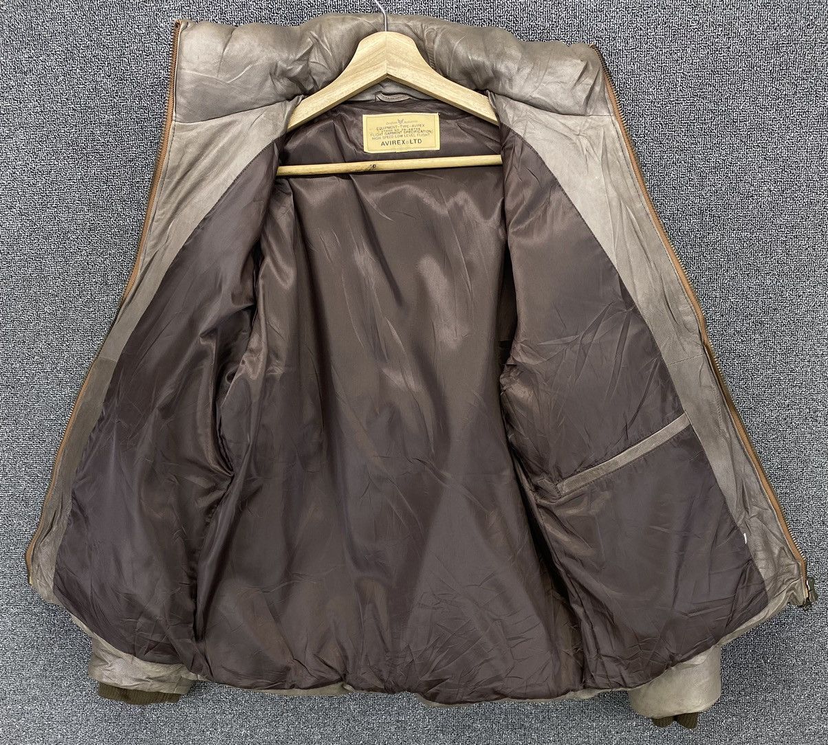 Avirex Vintage Avirex Flight Garment Leather Down Jacket Size US L / EU 52-54 / 3 - 8 Thumbnail