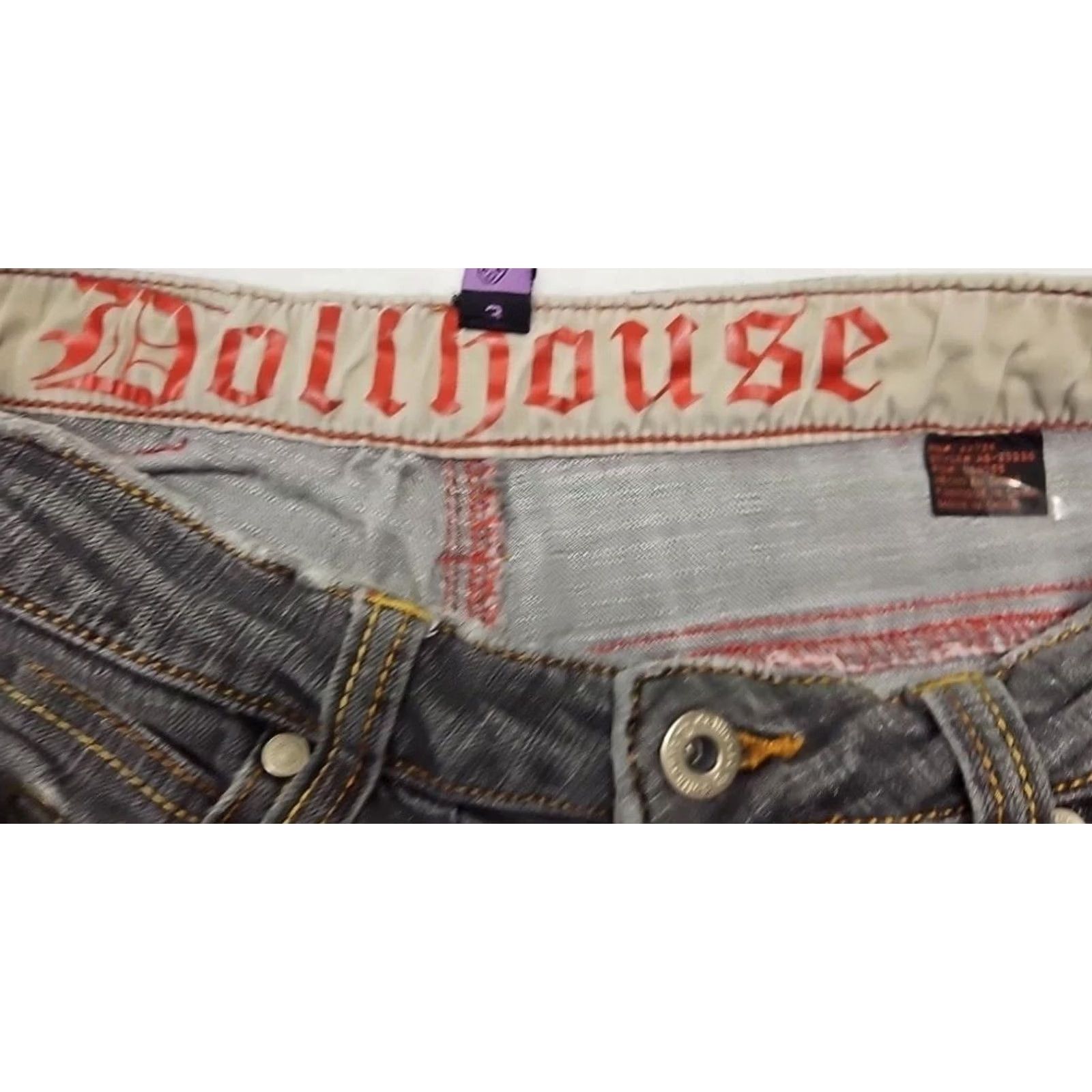 Vintage Dollhouse Jeans Bootcut Denim Gray Size 3 Low Rise Stretch Regular Teens Boys/Girls Size 26" / US 2 / IT 38 - 6 Thumbnail