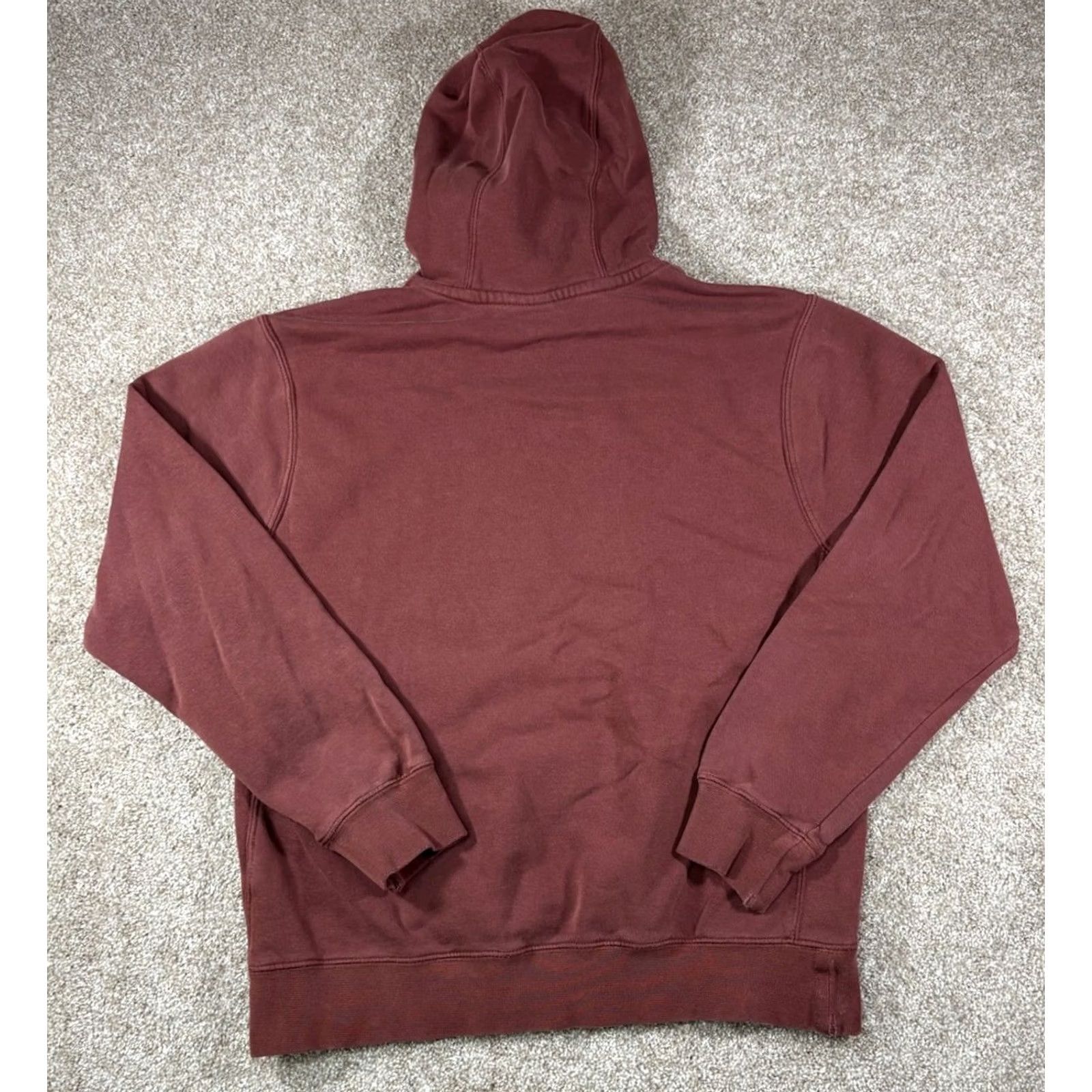 Nike Nike Swoosh Pullover Hoodie Sweatshirt Burgundy Mens Medium Hoodie Pullover Fleece Logo Pocket Hooded Size US M / EU 48-50 / 2 - 5 Thumbnail