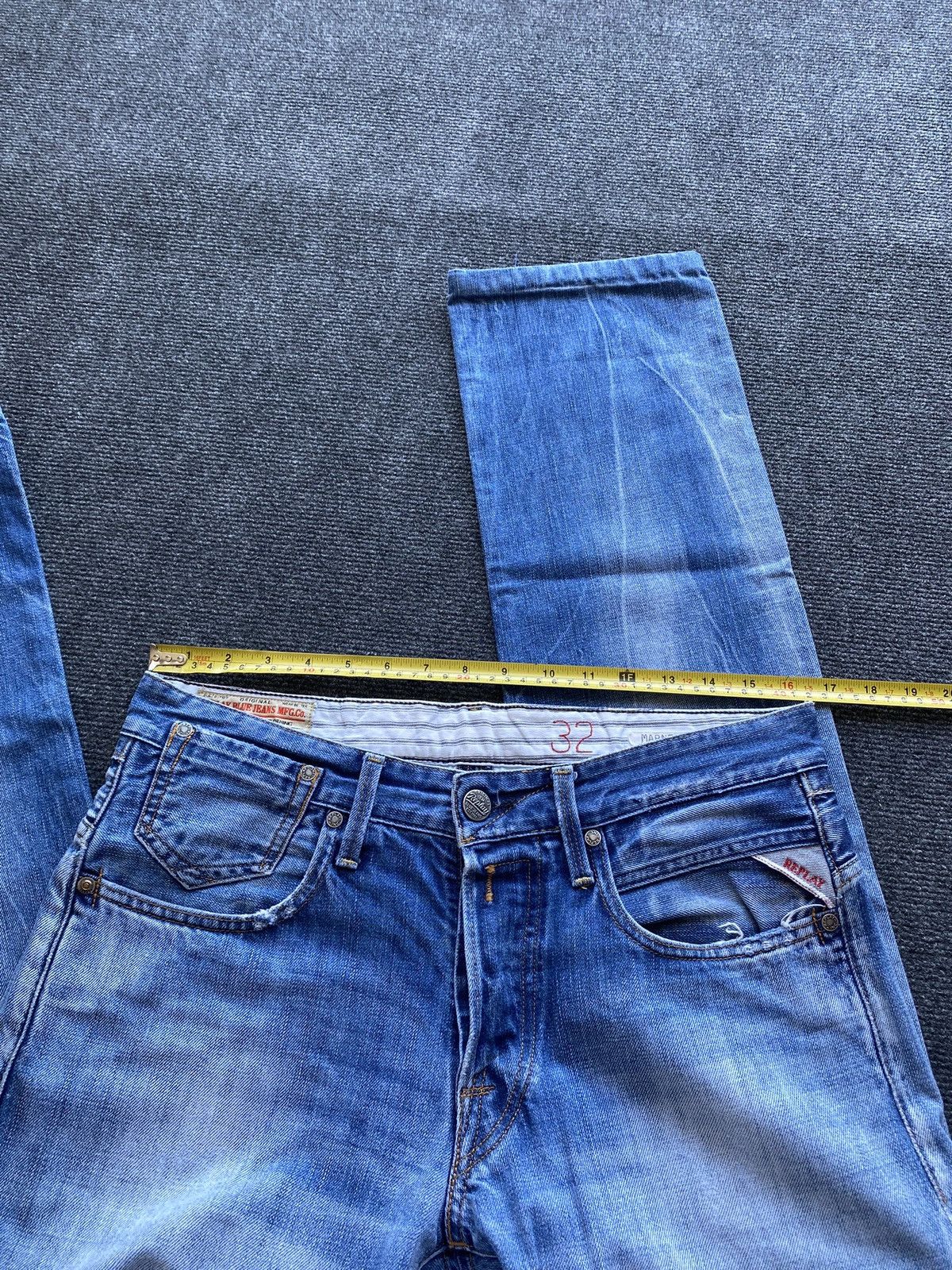 Replay 🔥Opium Punk Replay blue jeans 32 marnel washed faded Size US 32 / EU 48 - 7 Thumbnail