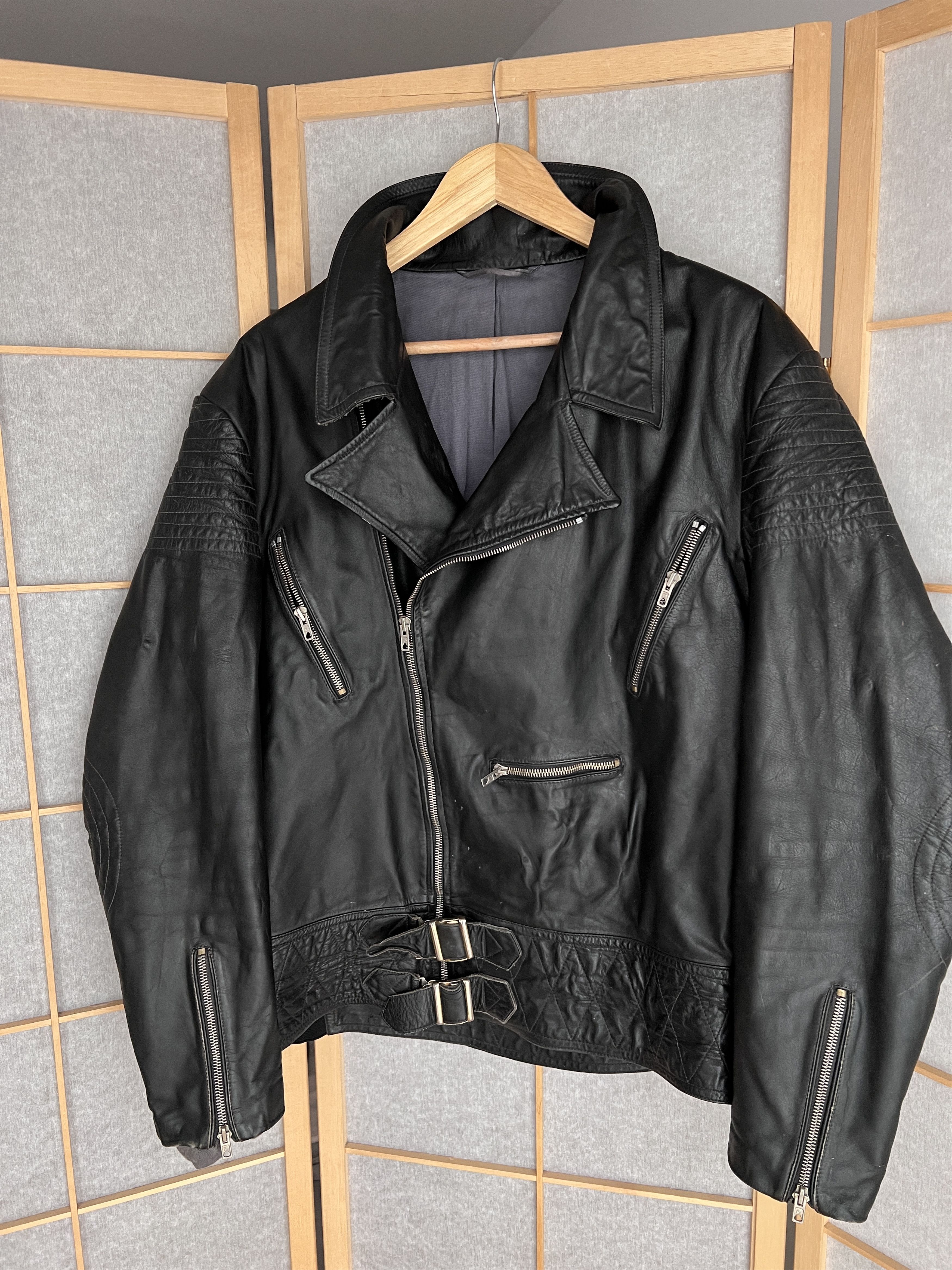 If Six Was Nine 14th Addiction balenciaga style leather jacket biker bomber Size US L / EU 52-54 / 3 - 2 Thumbnail