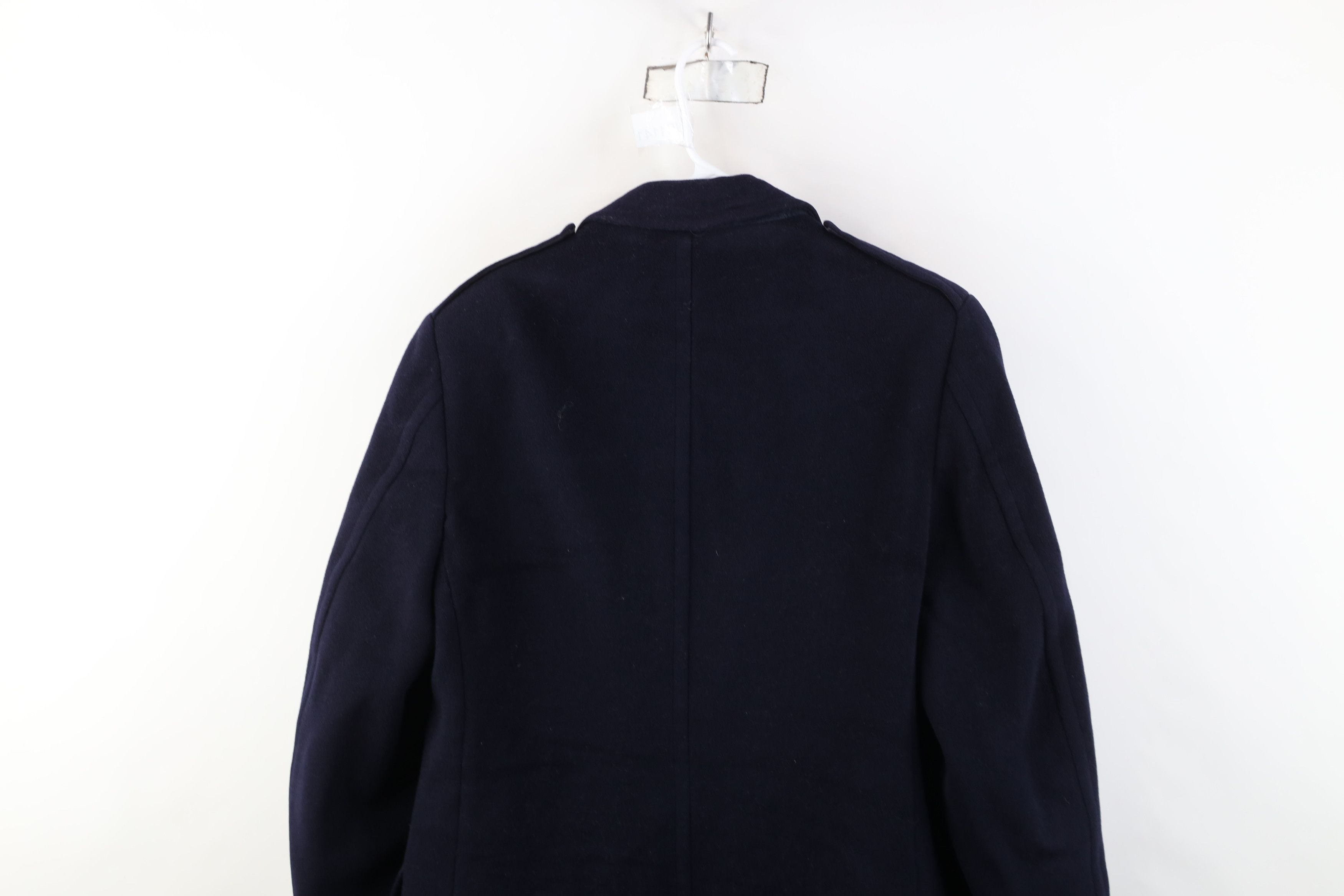 Vintage Vintage 70s Streetwear Heavy Wool Overcoat Jacket Blue USA Size US XL / EU 56 / 4 - 15 Thumbnail