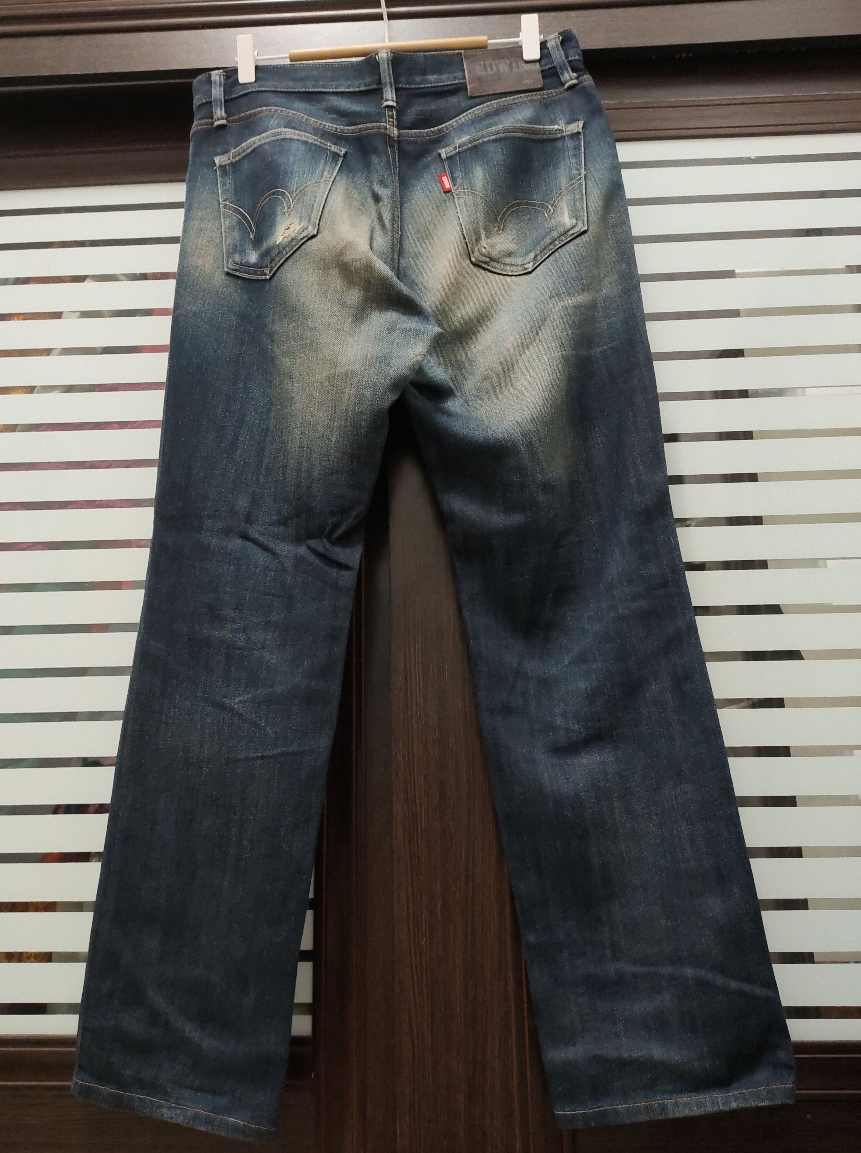 Japanese Brand 💥 Flared Distressed Edwin Japanese Brand Jeans💥 Size US 33 - 8 Thumbnail