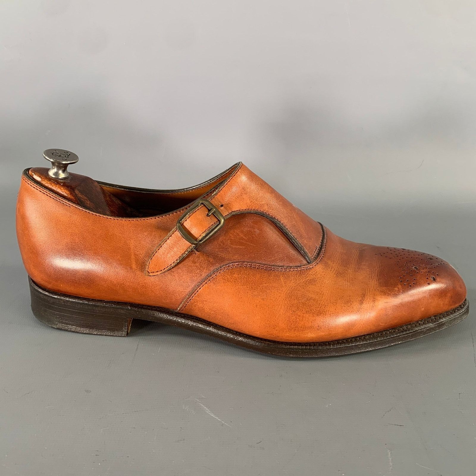Ralph Lauren RALPH LAUREN 8.5 Brown Wingtip Leather Monk Strap Loafers Size US 8.5 / EU 41-42 - 2 Thumbnail