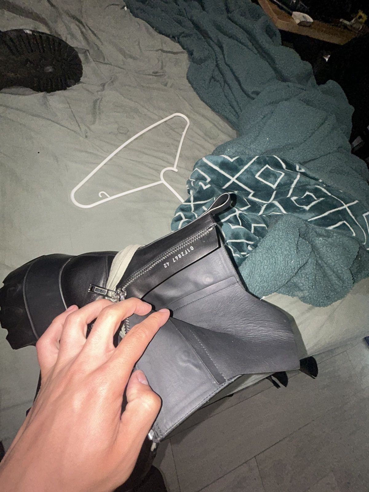 Rick Owens rick mega lace mega tractor boot | Grailed