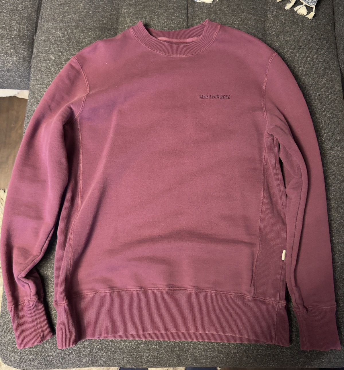 Aime Leon Dore Aime Leon Dore burgundy crew neck sweater Size US M / EU 48-50 / 2 - 1 Thumbnail