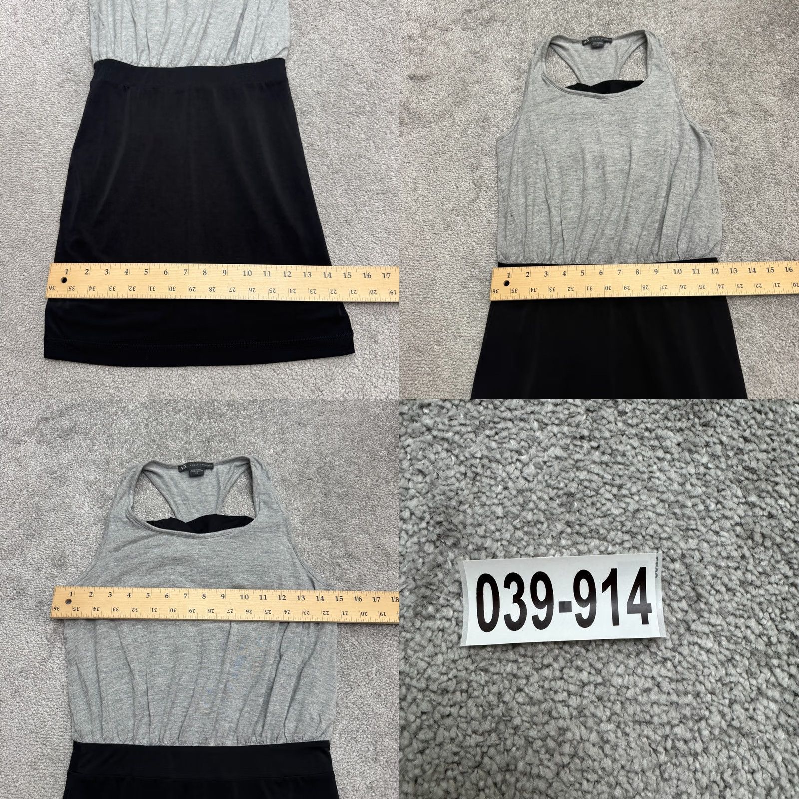Armani Exchange Armani Exchange Colorblock Racerback Mini Dress Womens Small Gray Black Casual Size S / US 4 / IT 40 - 9 Thumbnail
