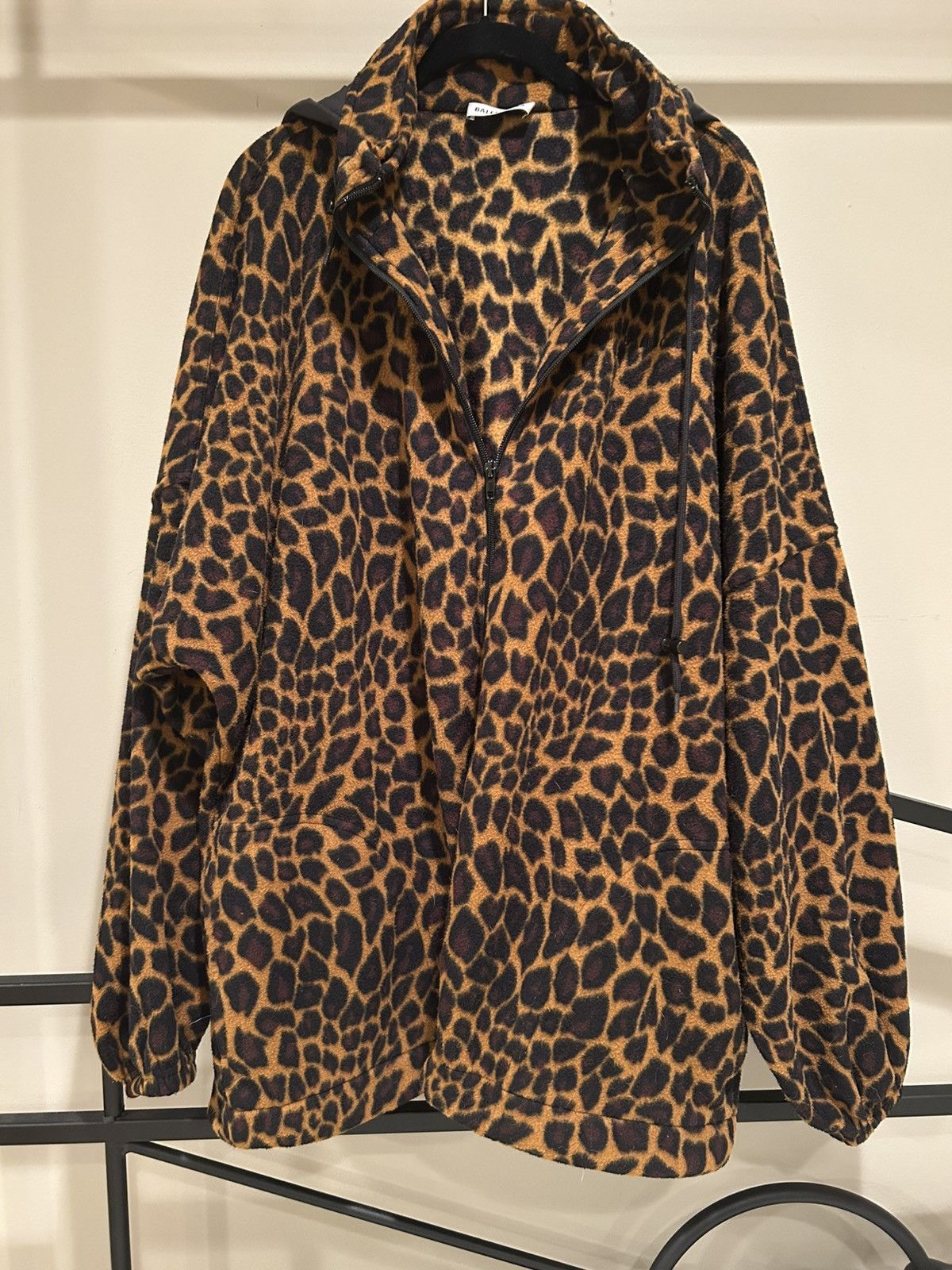 Balenciaga Men’s Leopard Printed Fleece Jacket Size US XL / EU 56 / 4 - 1 Thumbnail