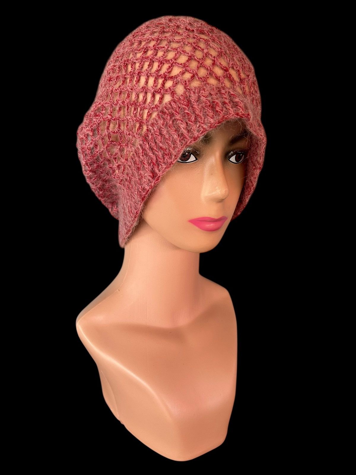Kapital Crochet Knitted Handmade Hairy big Beanie Hats Size ONE SIZE - 2 Thumbnail