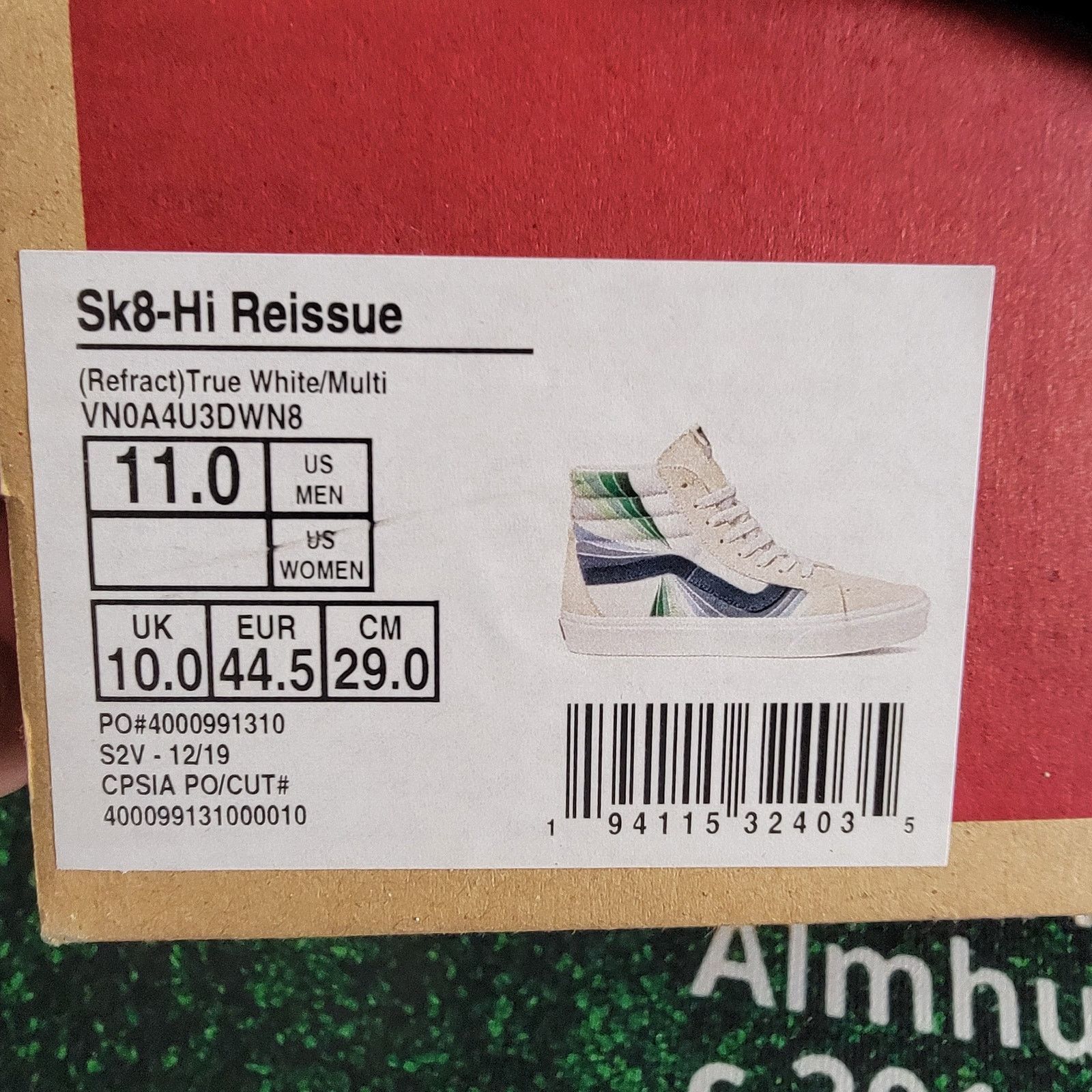 Vans Vans Sk8-Hi Reissue Refract TruWhite/Multi Sz 11 VN0A4U3DWN8 Size US 11 / EU 44 - 7 Thumbnail