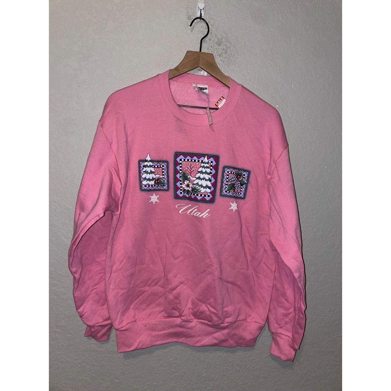 Jerzees Vintage Utah Crewneck Jerzees Winter Pink Sweatshirt VTG M Size US M / EU 48-50 / 2 - 1 Thumbnail