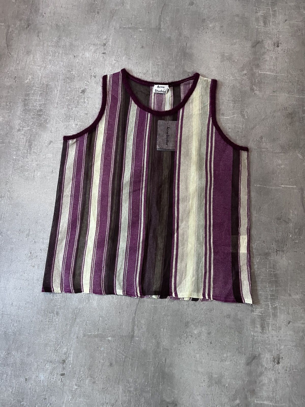 Acne Studios Acne Studios striped tank top cotton wool mohair Size US M / EU 48-50 / 2 - 1 Thumbnail