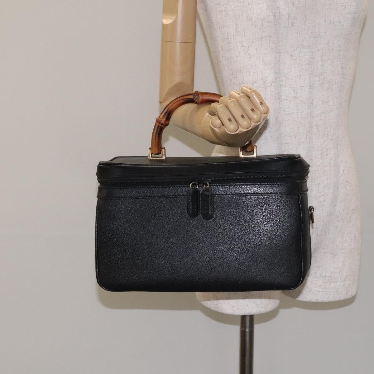 Gucci GUCCI Bamboo Hand Bag Leather Black Gold 013 122 013 122 Size ONE SIZE - 23 Thumbnail