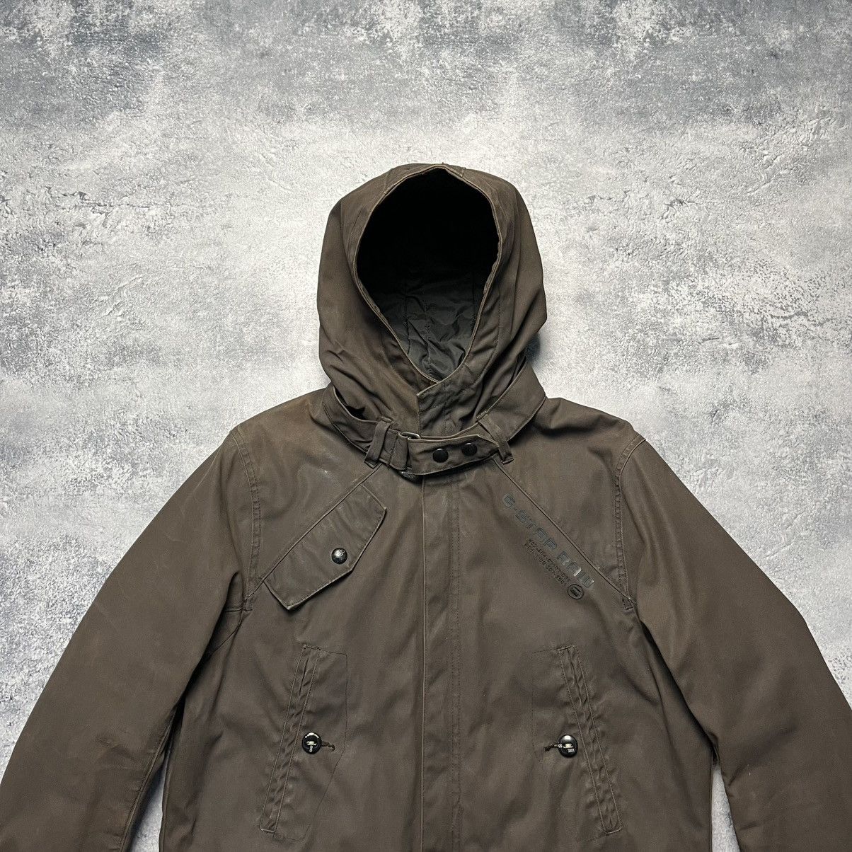 G-Star Vintage G-Star RAW Waxed Distressed Astron Parka 3301 Jacket Size US L / EU 52-54 / 3 - 2 Thumbnail