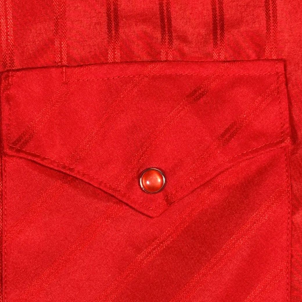 Vintage VINTAGE White Horse Western Shirt Men Large Red Striped Sheen Cowboy 90s Button-Up Snap-Front Long Sleeve Chest 23 Size US L / EU 52-54 / 3 - 4 Thumbnail