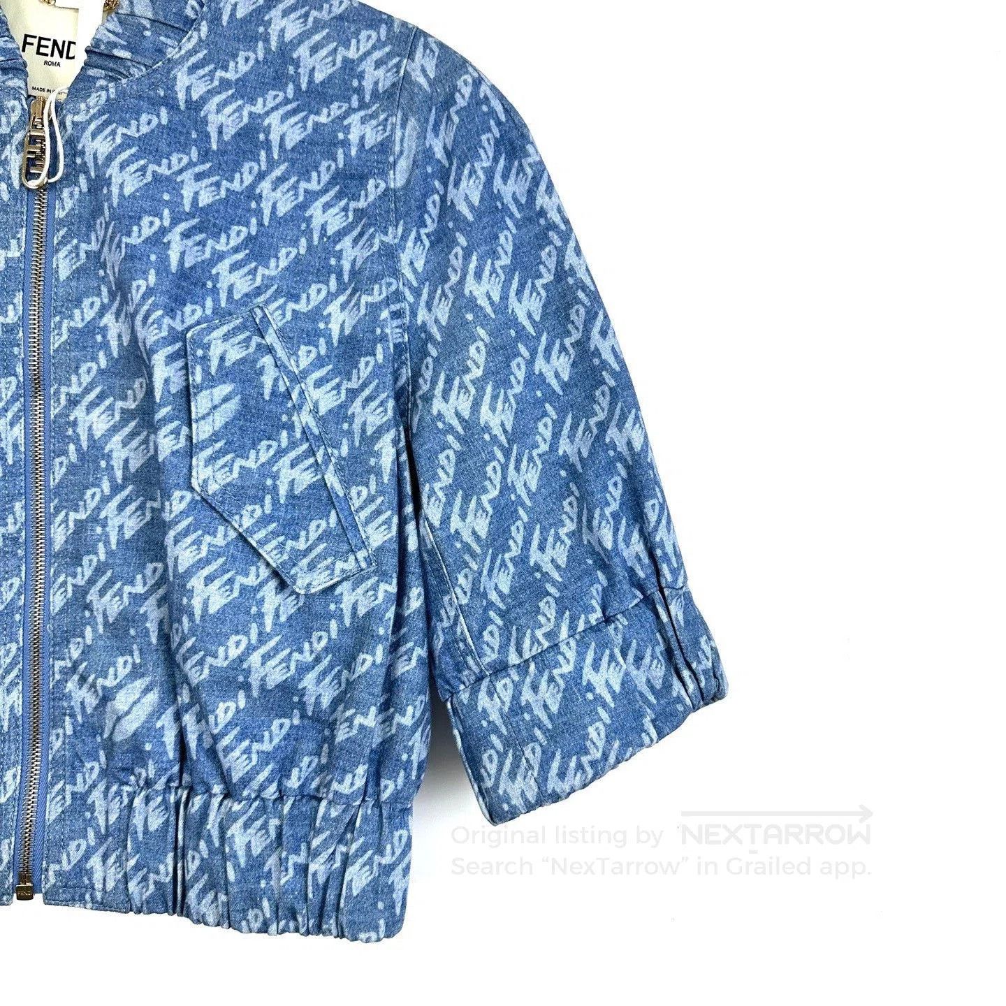 Fendi Fendi All-Over Print Denim Short Jacket. Size S / US 4 / IT 40 - 6 Thumbnail
