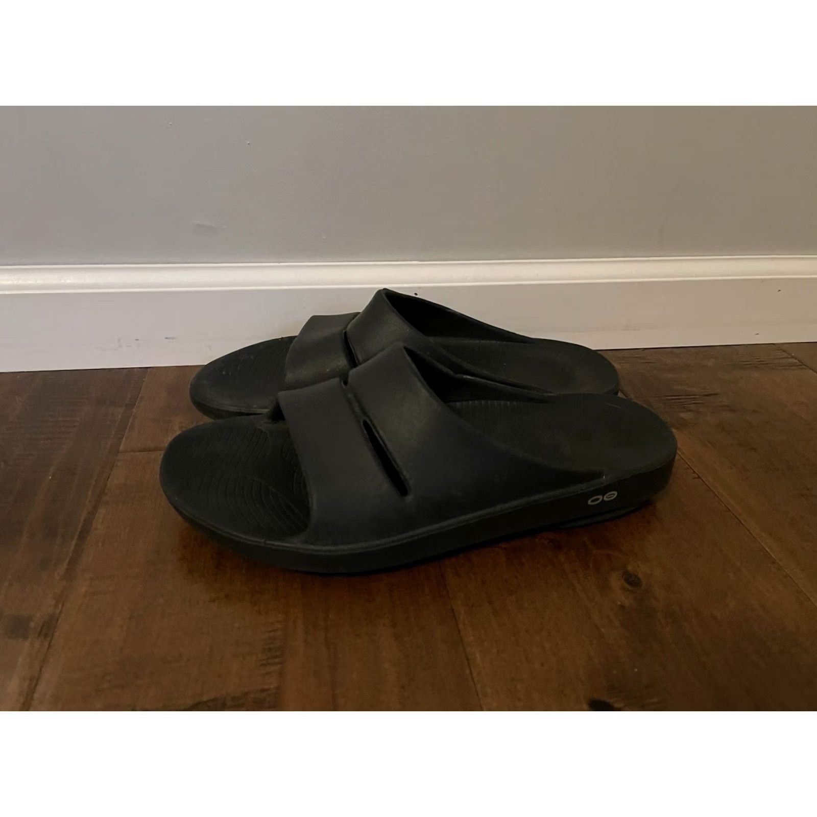 Vintage Oofos Oahh Slide Sandals Black Recovery Slides Flip Flops Mens 11 Womens 13 Size US 11 / IT 41 - 4 Thumbnail