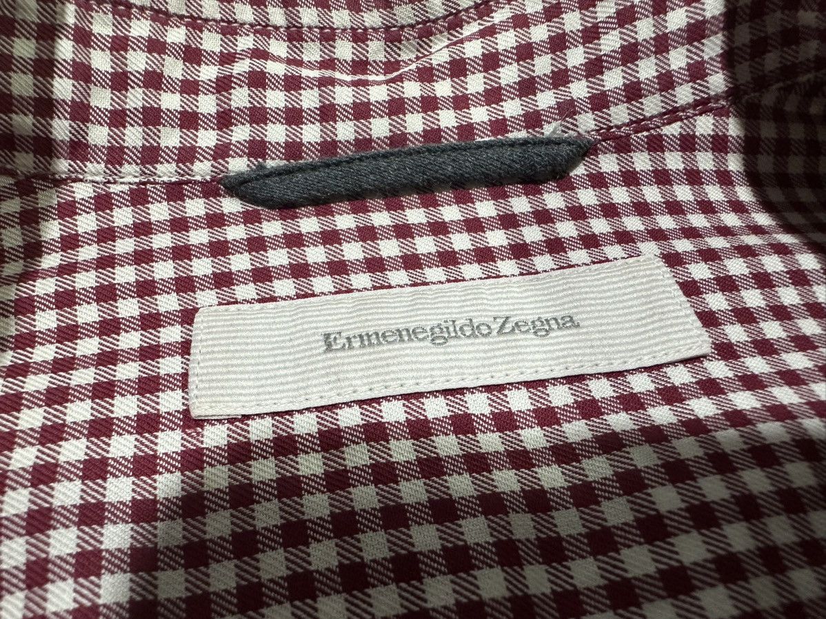 Ermenegildo Zegna 🔥Ermenegildo Zegna Red Check Shirt Long Sleeve Size US M / EU 48-50 / 2 - 5 Thumbnail
