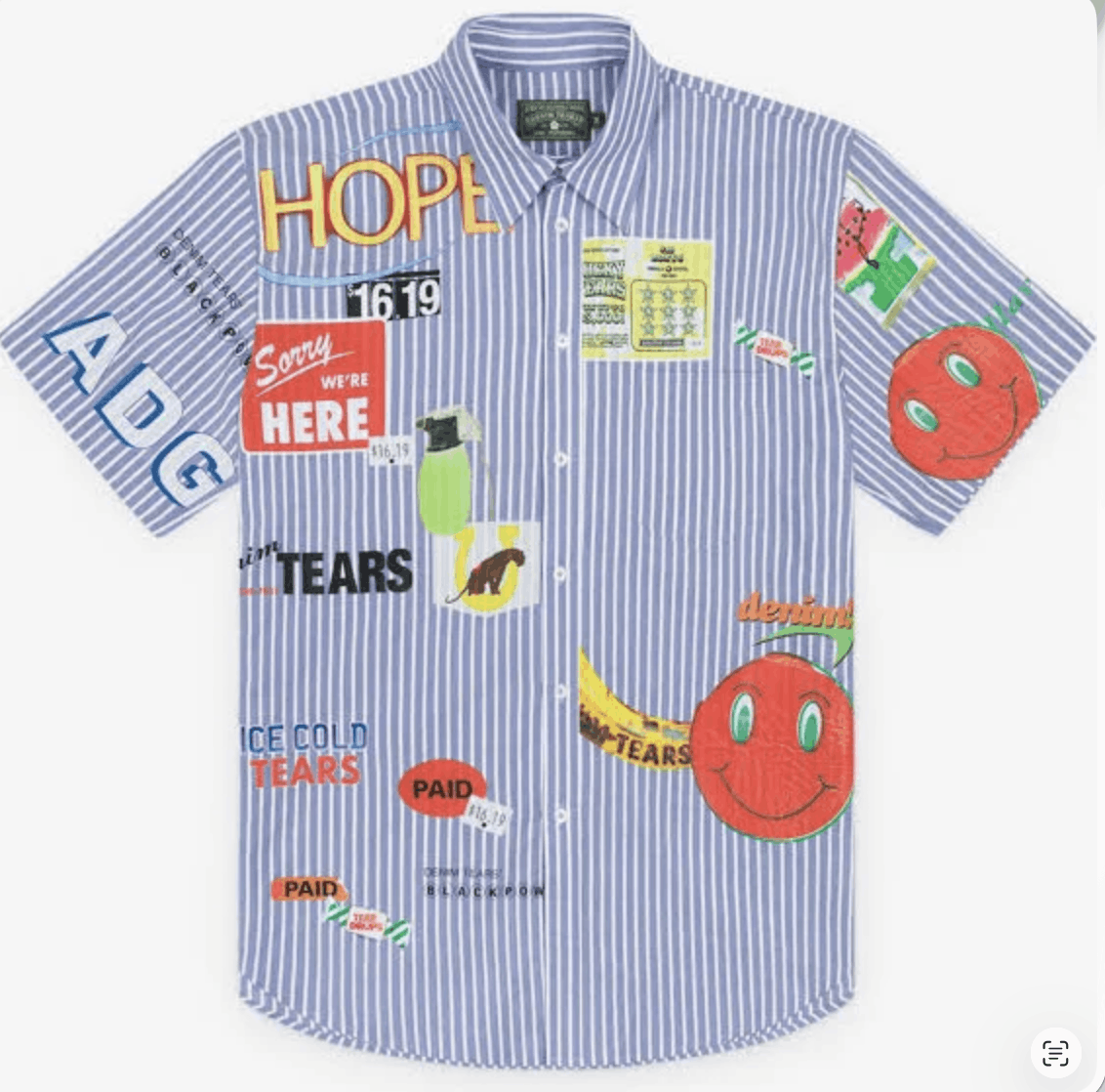 DENIM TEARS Denim Tears Peace Patchwork Western Shirt - XL | Grailed
