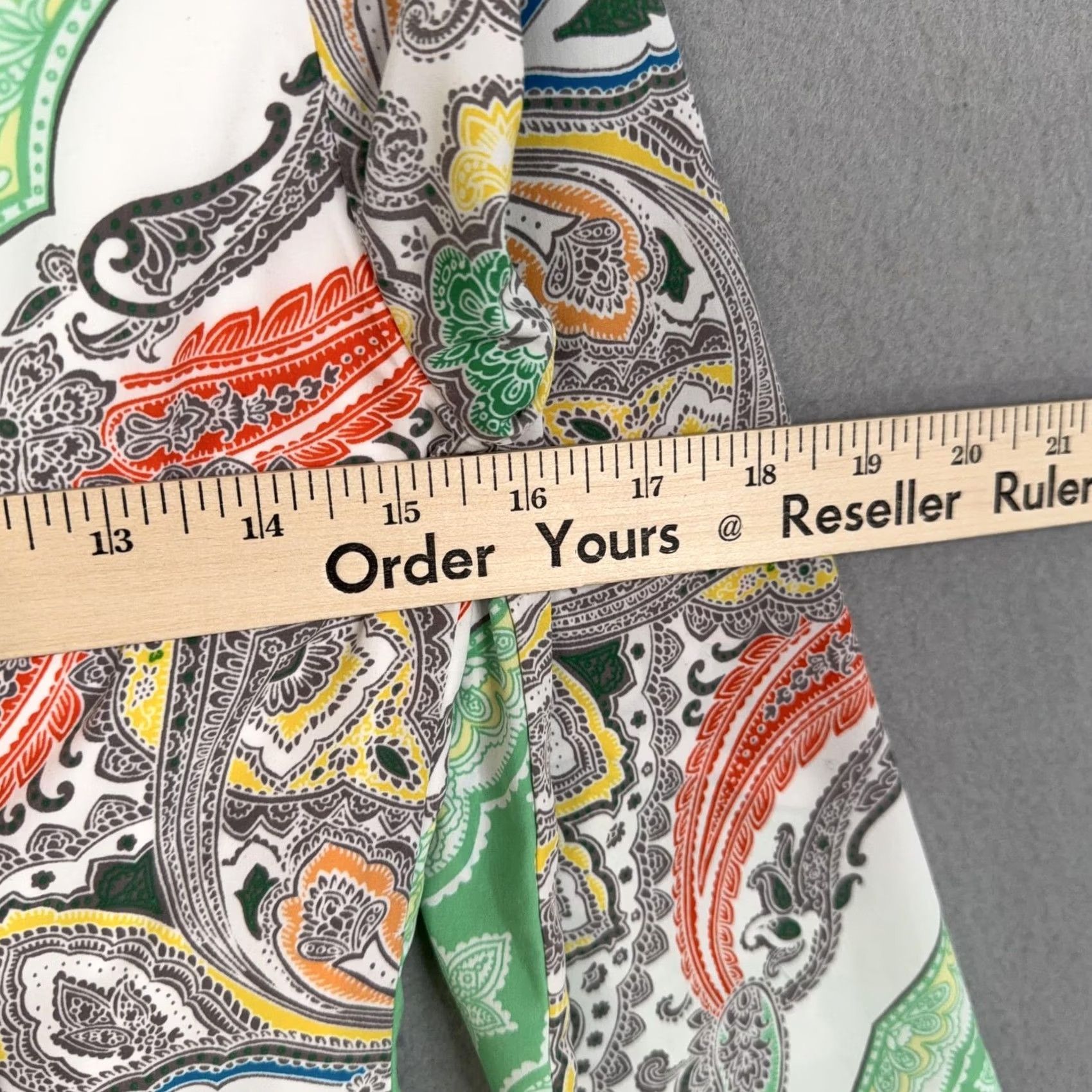 Banana Republic Banana Republic Dress Womens 0 Paisley 3/4 Sleeve Shift Mini Light Green Size XS / US 0-2 / IT 36-38 - 7 Thumbnail
