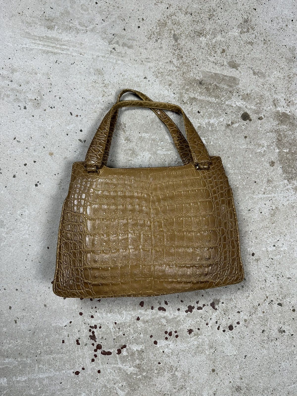 Vintage Vintage 90s Crocodile Genuine Leather Snake Print Hand Bag Size ONE SIZE - 2 Thumbnail