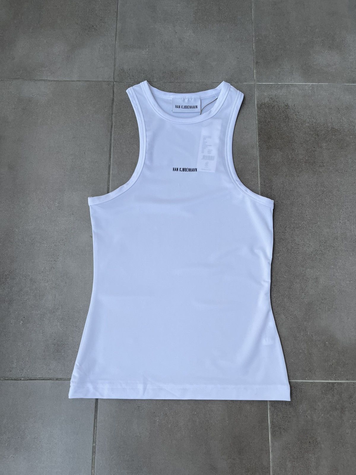 Han Kjobenhavn !DS! SS23 Han Kjobenhavn Logo Stretch White Racer Top Size US M / EU 48-50 / 2 - 7 Thumbnail