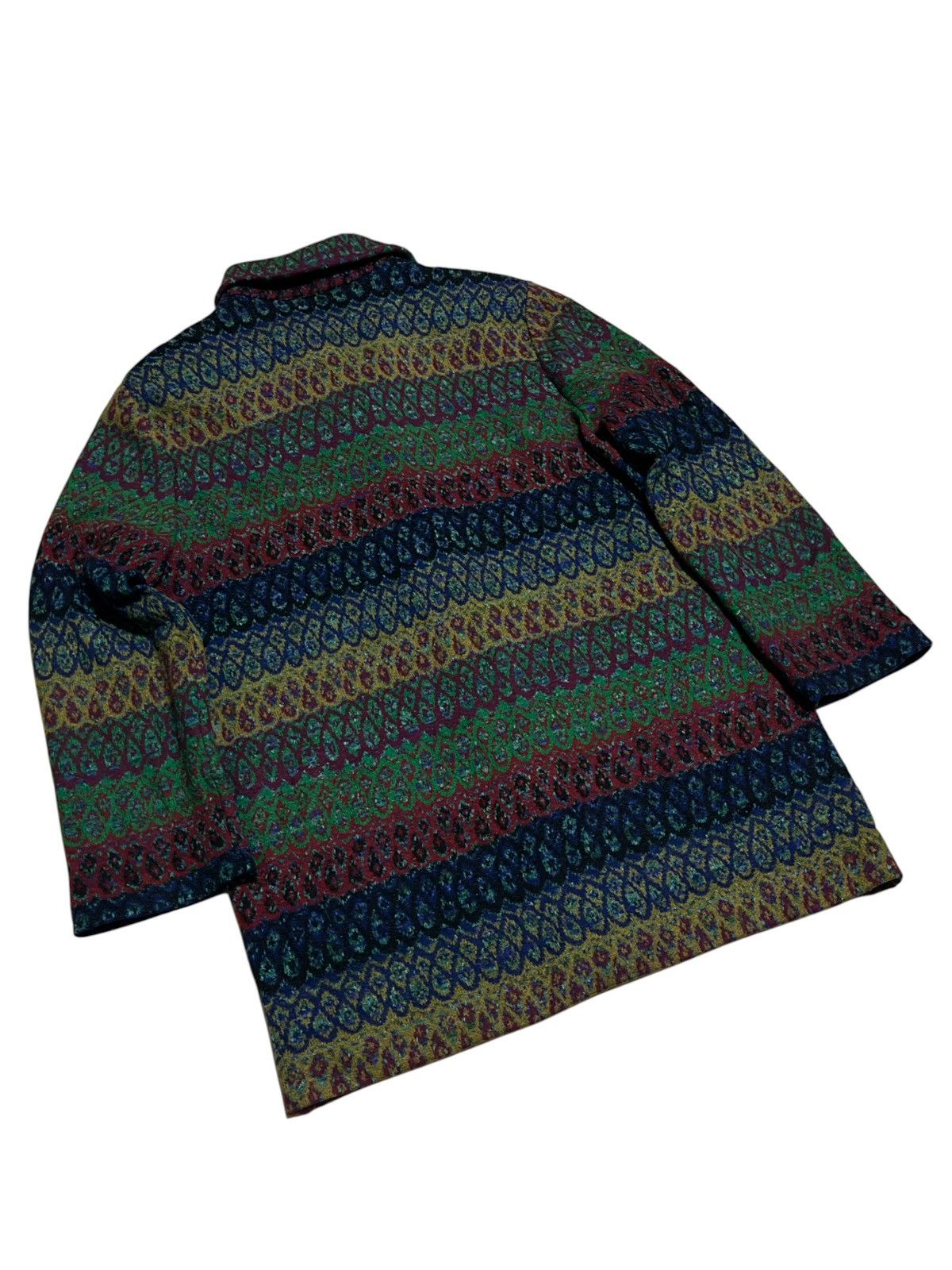 Missoni Vintage Missoni Knit Button Up Jacket 90s Zigzag Coat Size M / US 6-8 / IT 42-44 - 6 Thumbnail