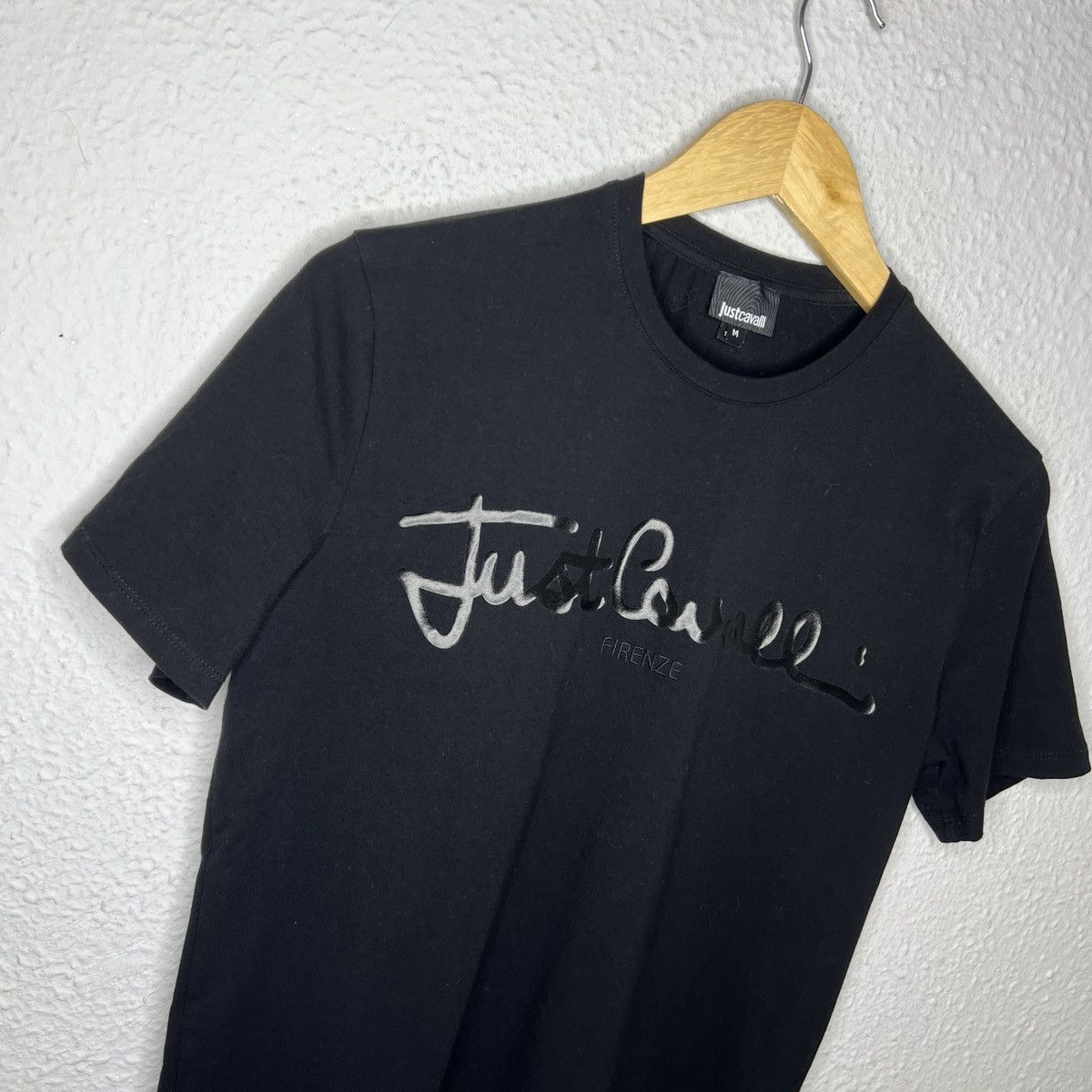 Just Cavalli × Roberto Cavalli Roberto Cavalli Just Cavalli Tshirt Tee Tonal Logo Allblack Size US M / EU 48-50 / 2 - 3 Thumbnail