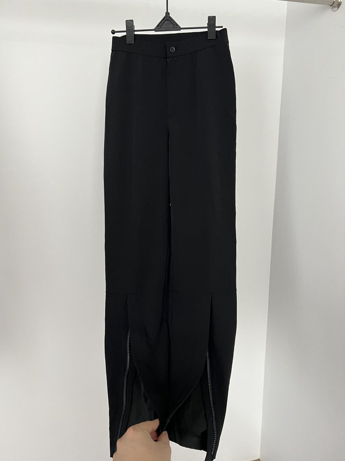 image of Issey Miyake Double Slit Zipper Ankle Pants in Black, Men's (Size 28)
