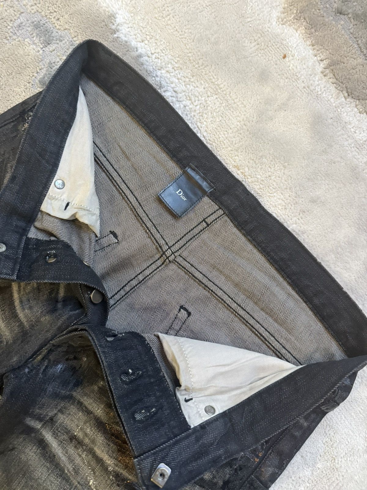 Dior Dior 2003 Luster Waxed Jeans Size US 29 - 9 Thumbnail